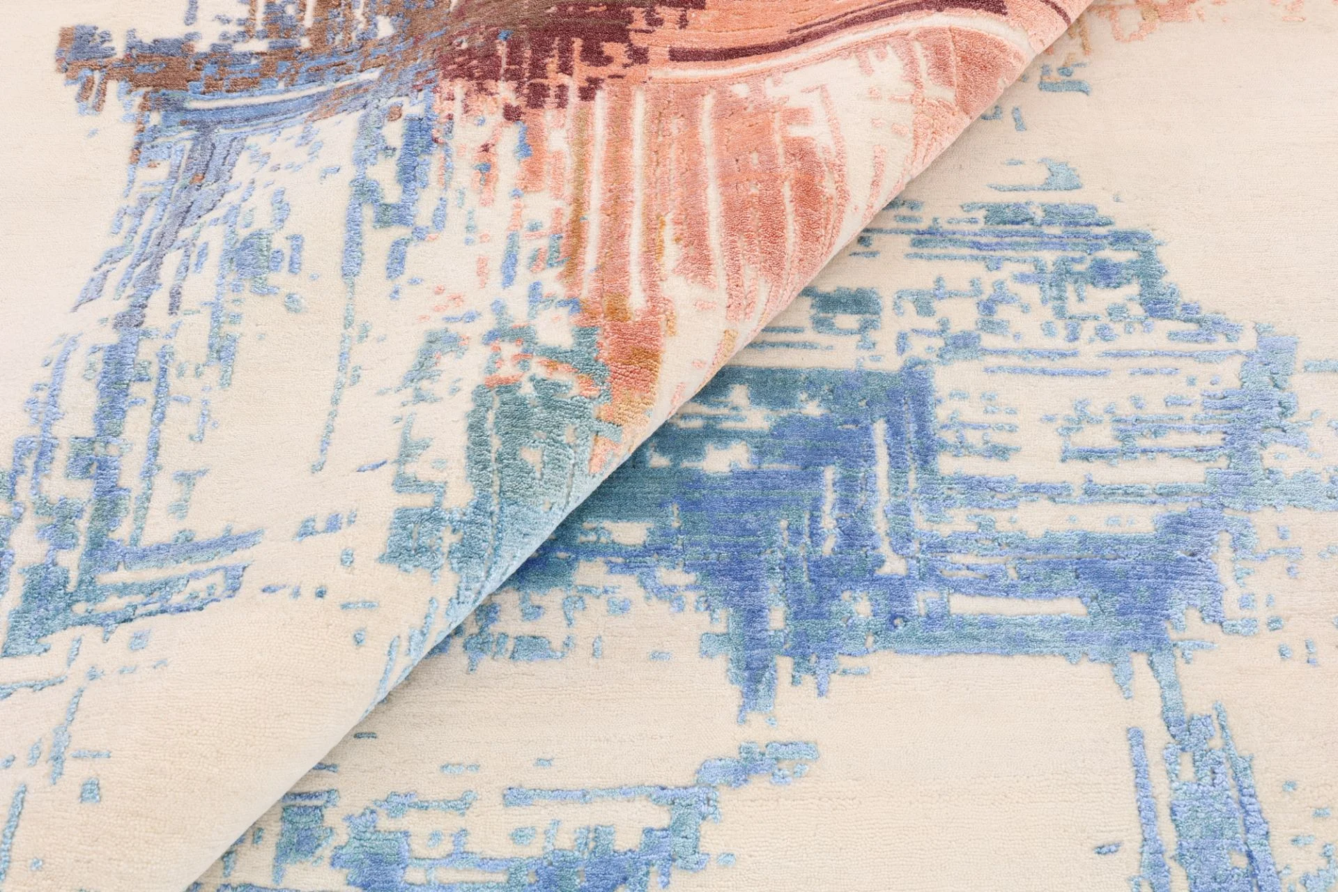 Wool & Silk Indian Rug 248 × 301 cm, hand-knotted - Image 8