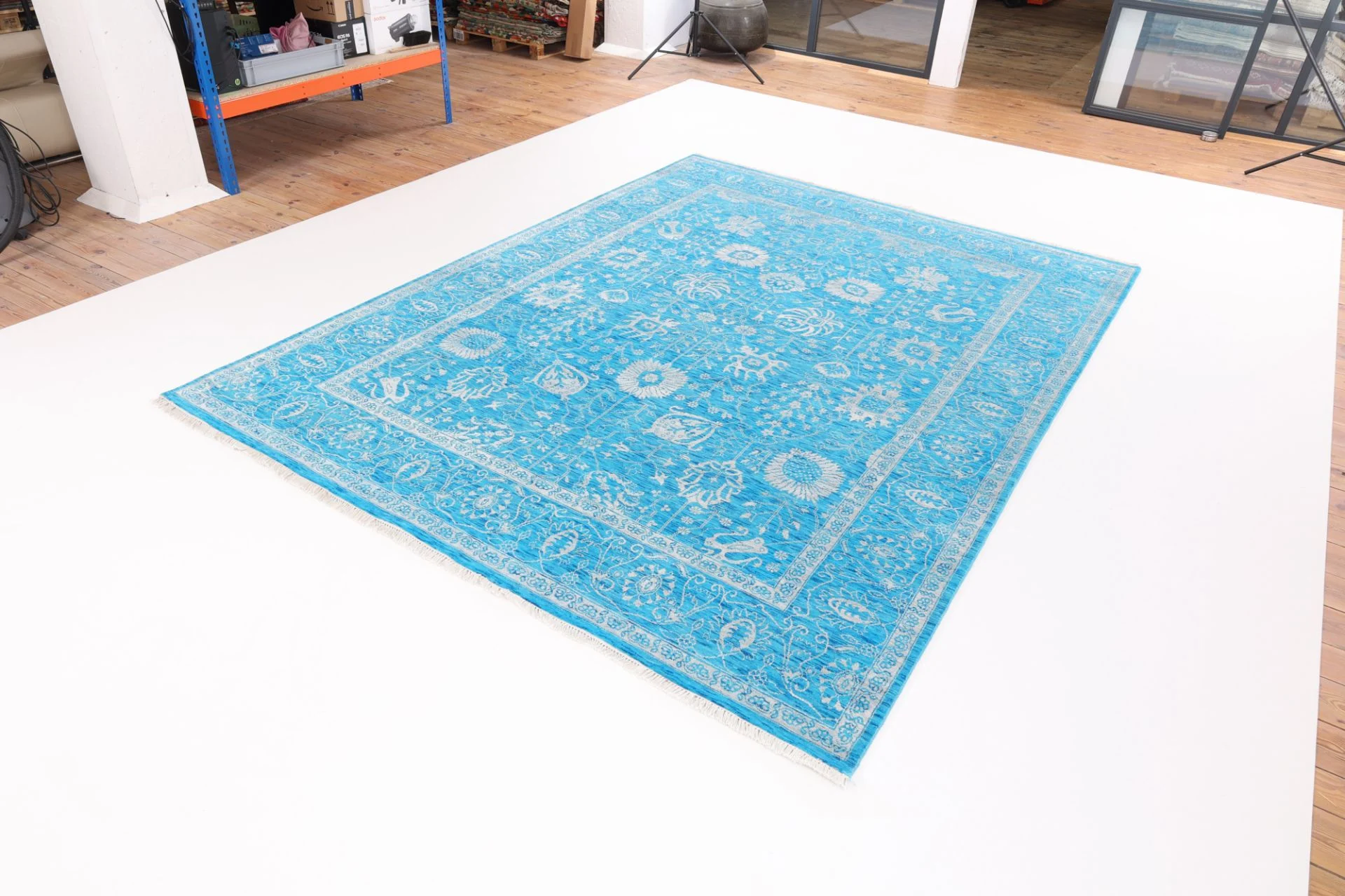 Wool & Silk Indian Rug 320 × 240 cm, hand-knotted - Image 4