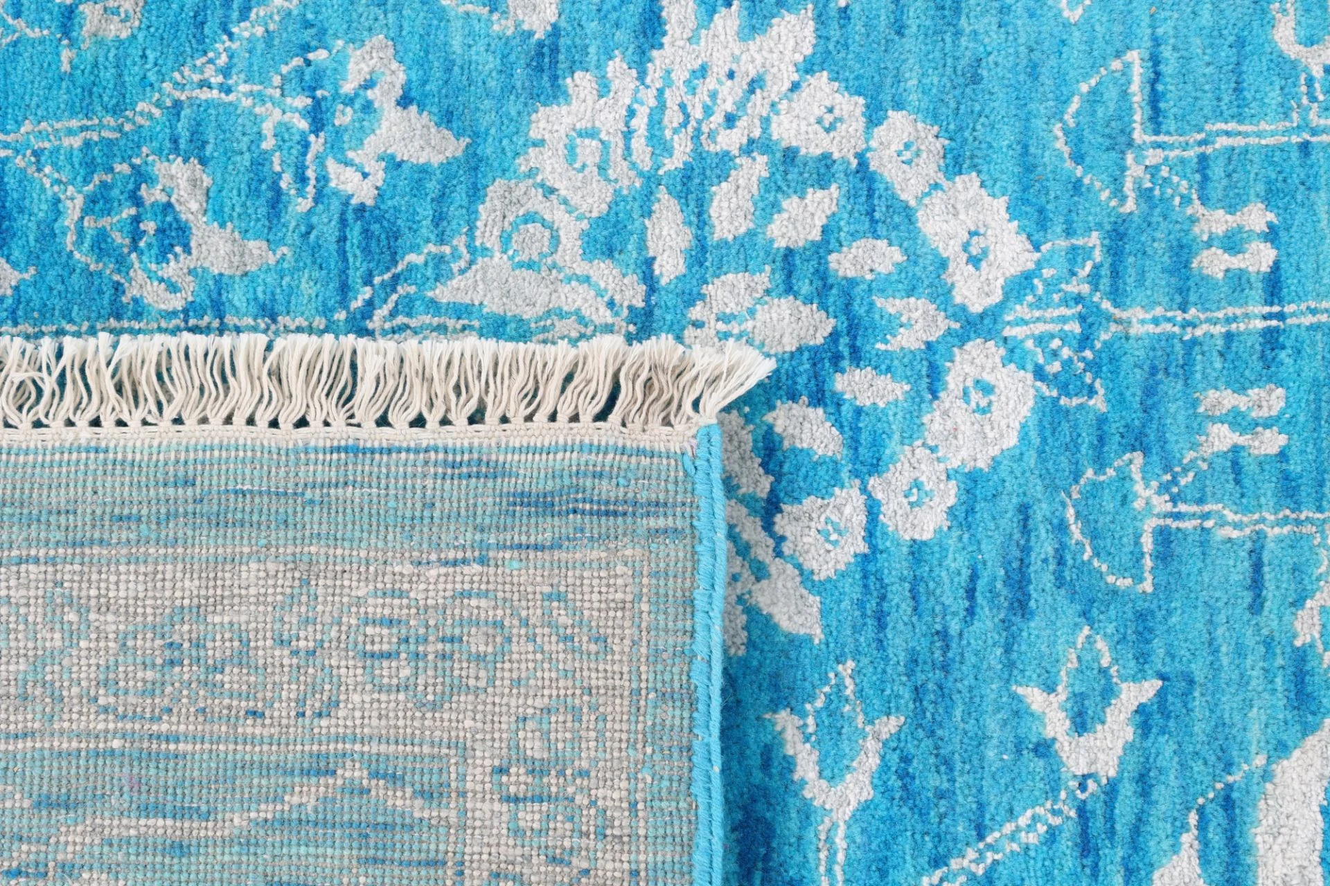 Wool & Silk Indian Rug 320 × 240 cm, hand-knotted - Image 7