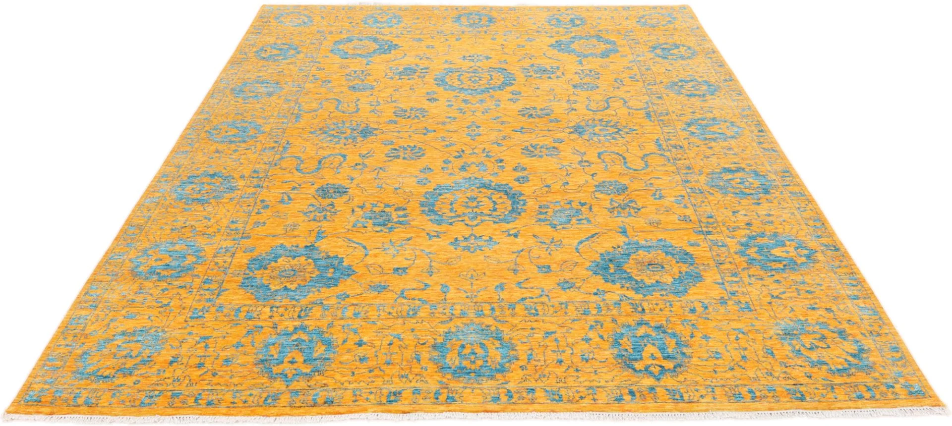 Alternative view of Wool & Silk Indian Rug 245 × 303 cm, hand-knotted