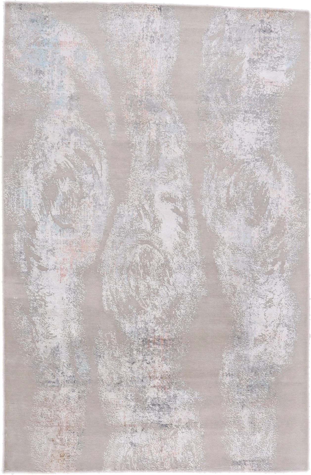 Wool & Silk Indian Rug 309 × 202 cm, hand-knotted