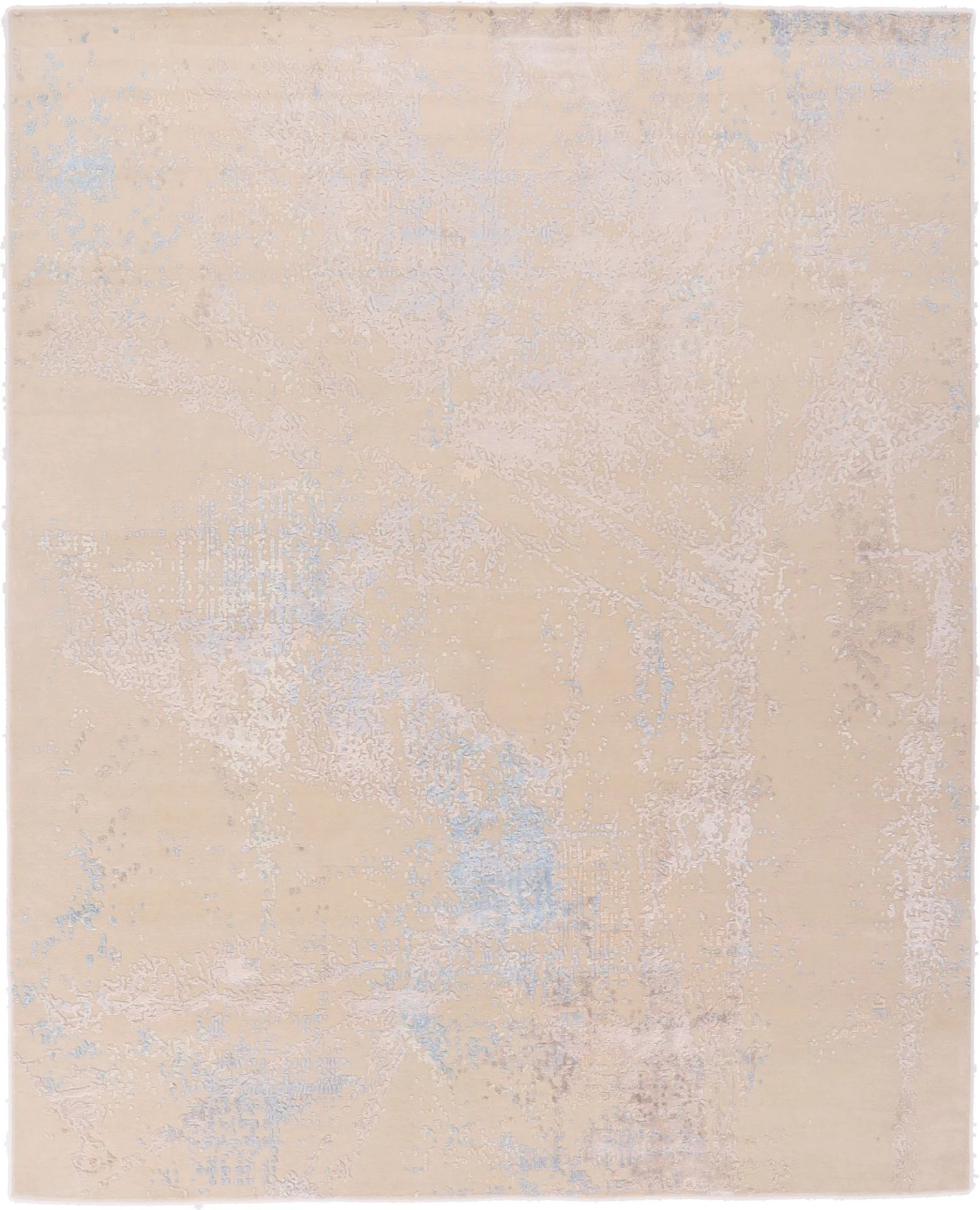 Wool & Silk Indian Rug 304 × 245 cm, hand-knotted