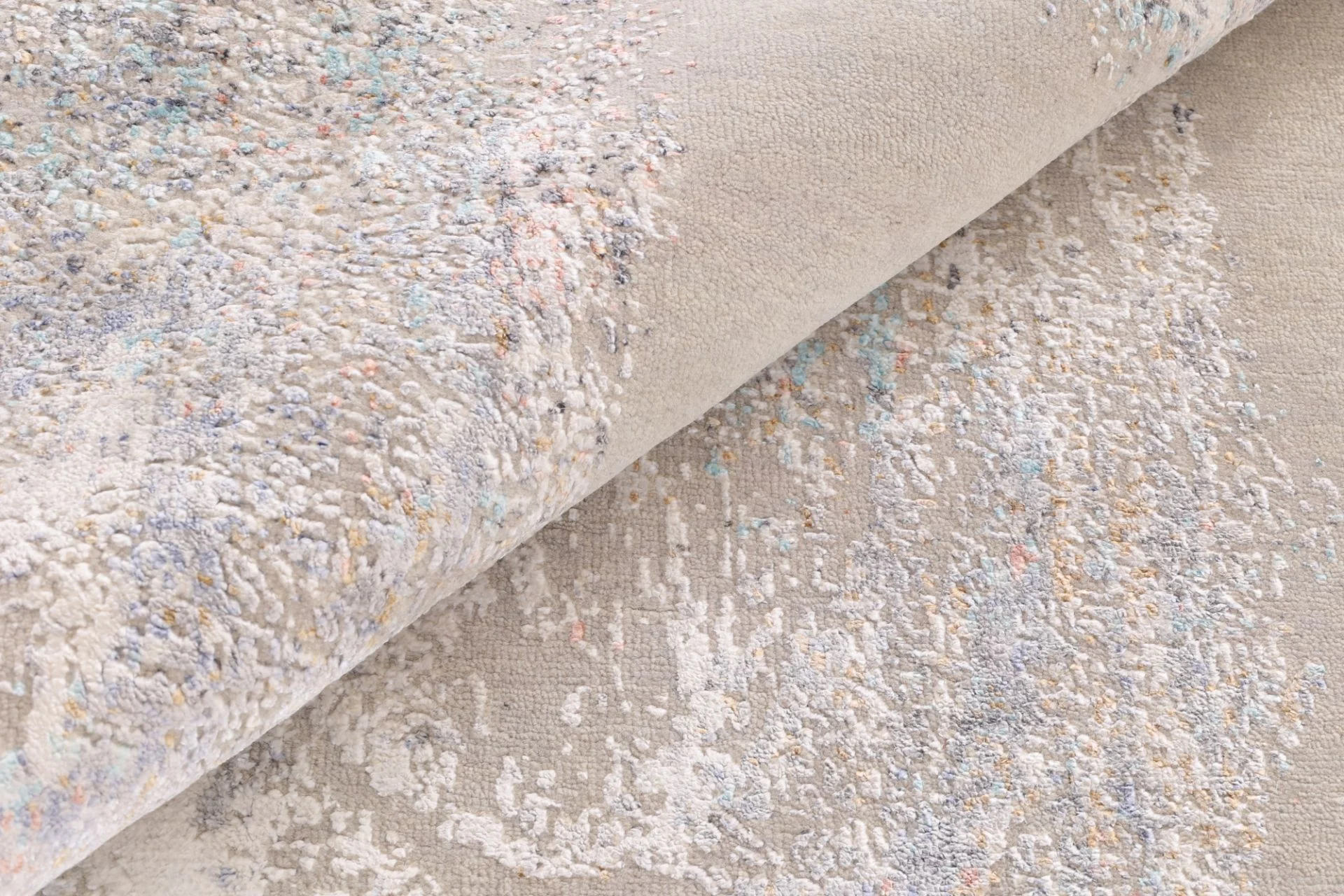 Wool & Silk Indian Rug 309 × 202 cm, hand-knotted - Image 8