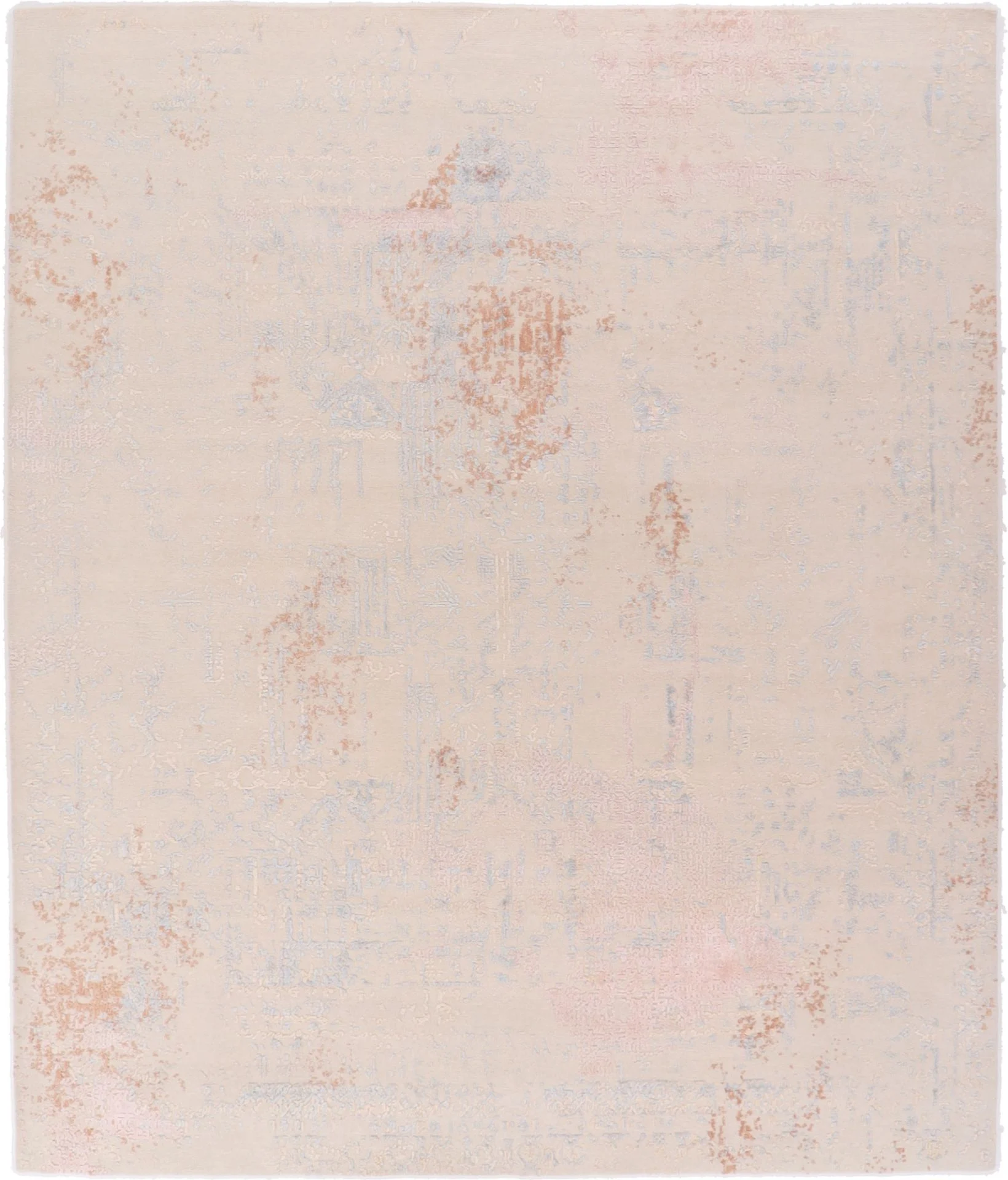 Indian Rug 304 × 257 cm in Wool & Silk, hand-knotted