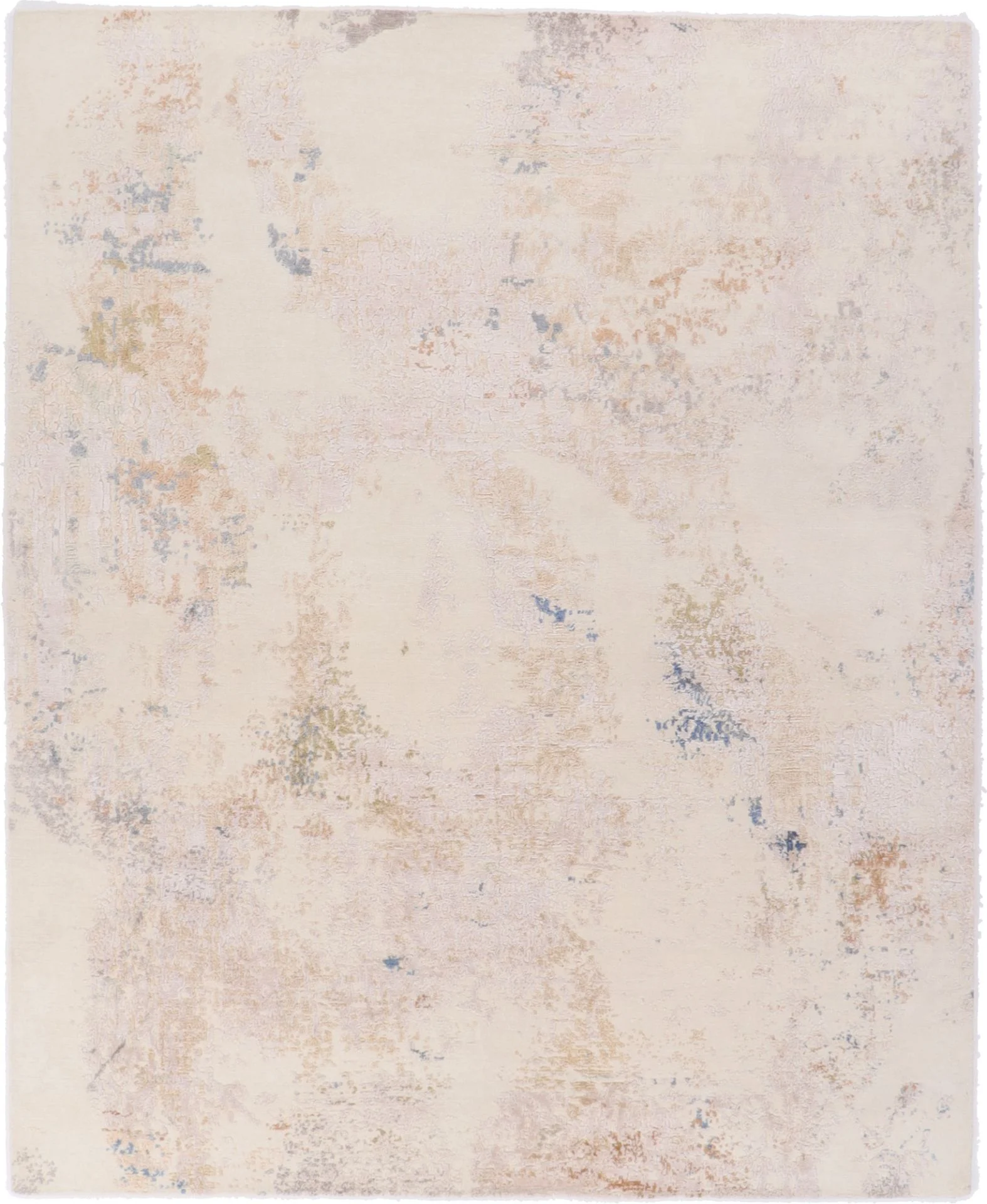 Indian Rug 305 × 248 cm in Wool & Silk, hand-knotted