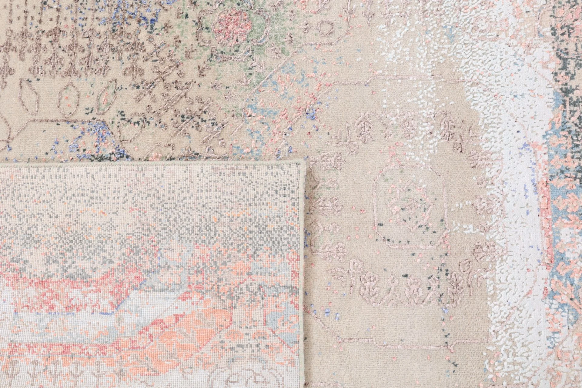 Wool & Silk Indian Rug 297 × 203 cm, hand-knotted - Image 7