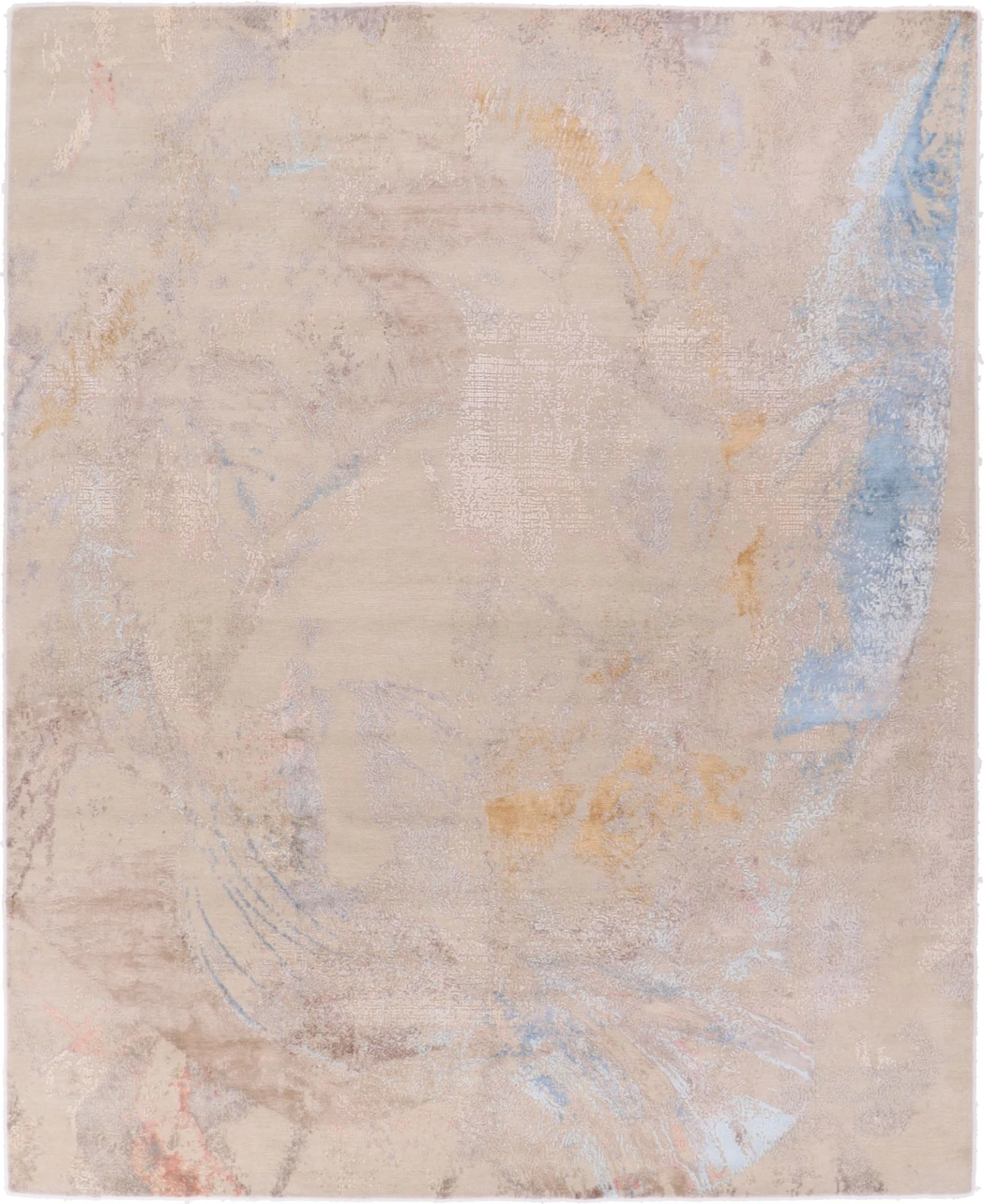 Wool & Silk Indian Rug 305 × 247 cm, hand-knotted