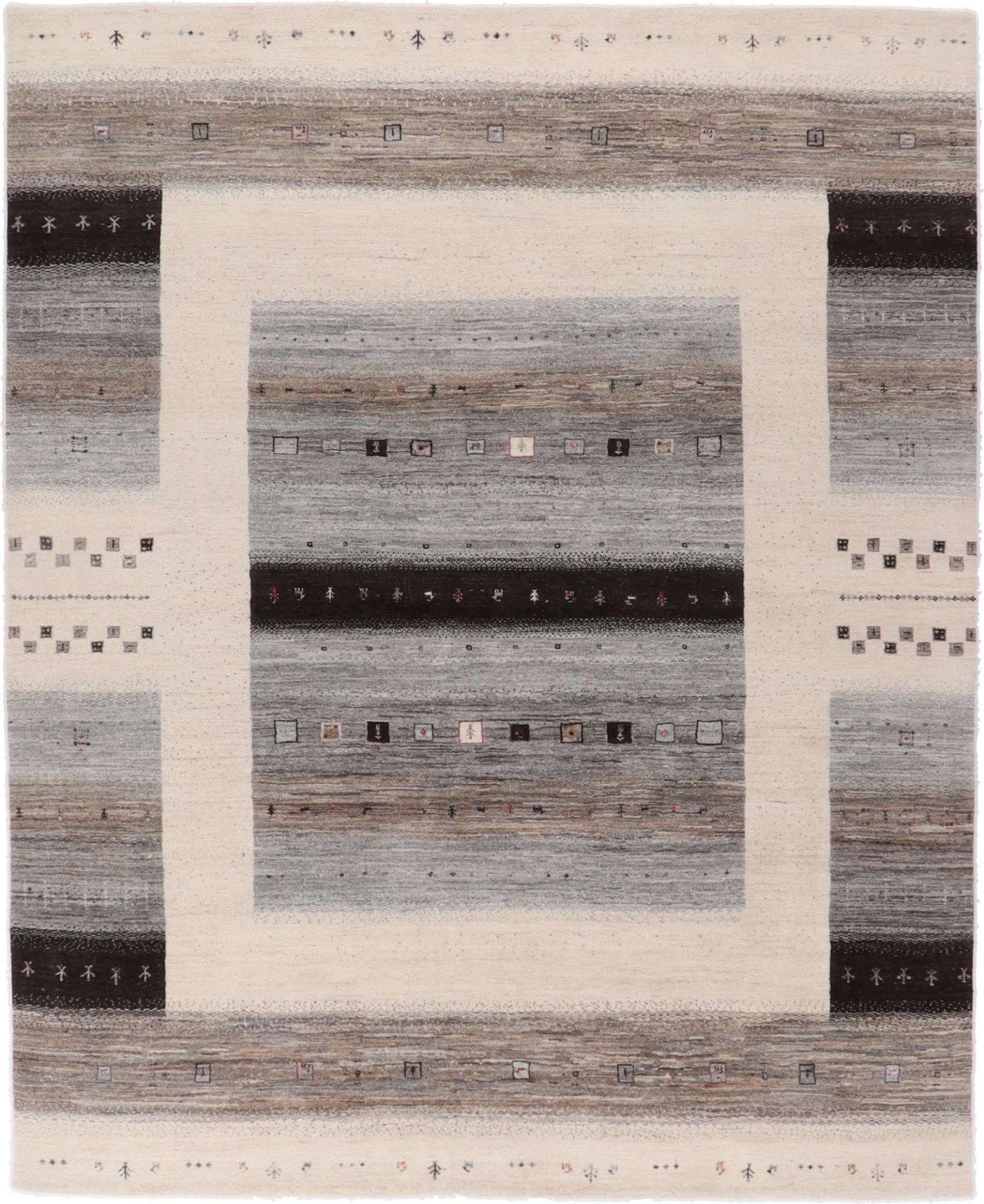 Loribaft Indian Rug 305 × 247 cm in Wool & Silk, hand-knotted