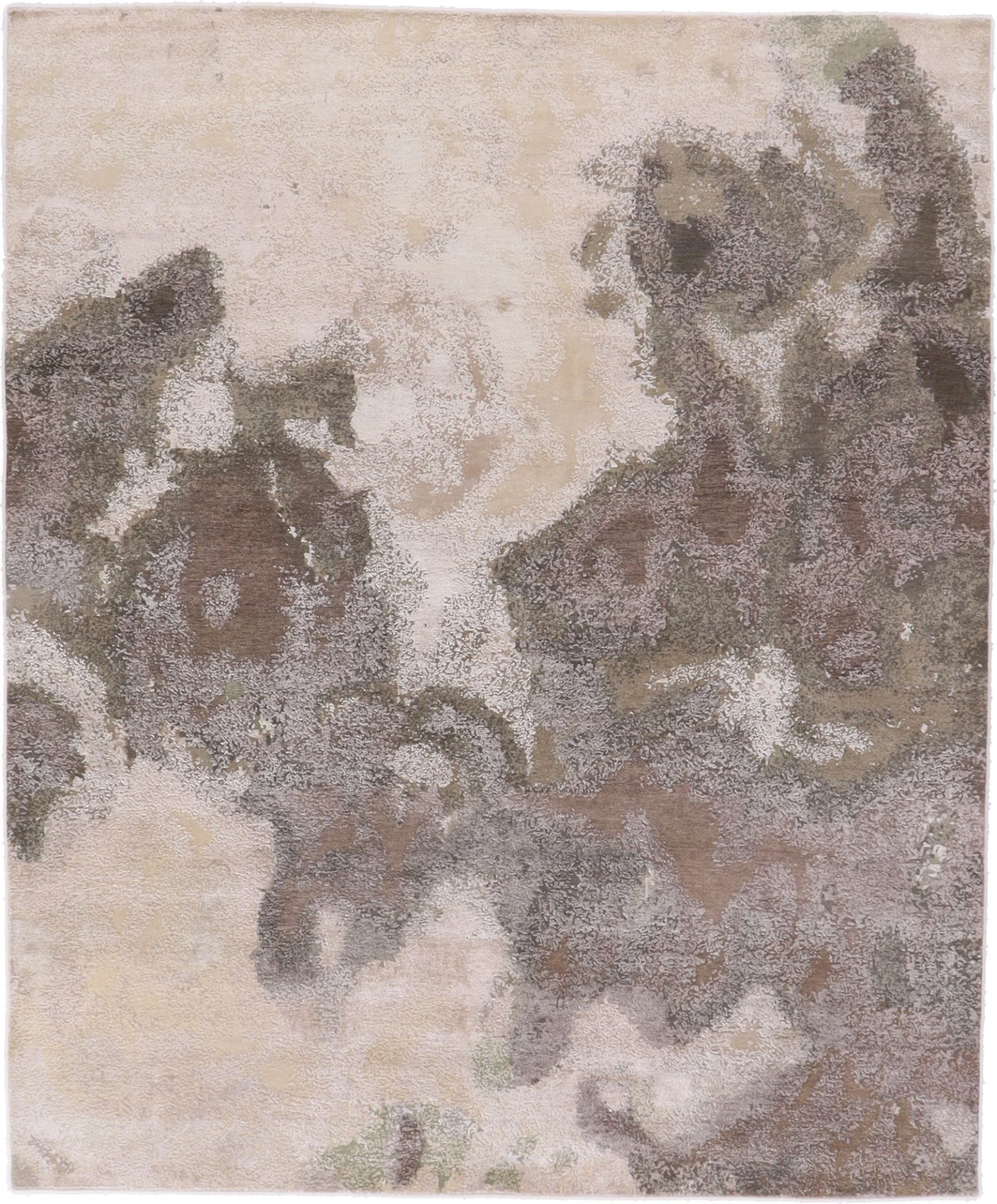Wool & Silk Indian Rug 304 × 251 cm, hand-knotted