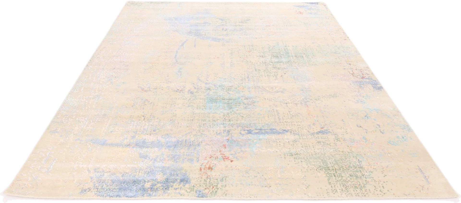 Alternative view of Wool & Silk Indian Rug 305 × 245 cm, hand-knotted
