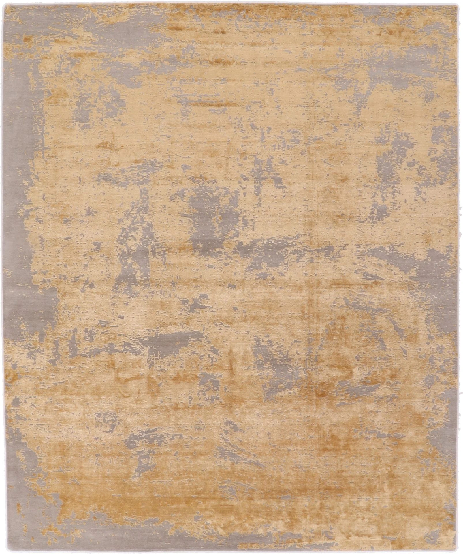 Indian Rug 301 × 250 cm in Wool & Silk, hand-knotted
