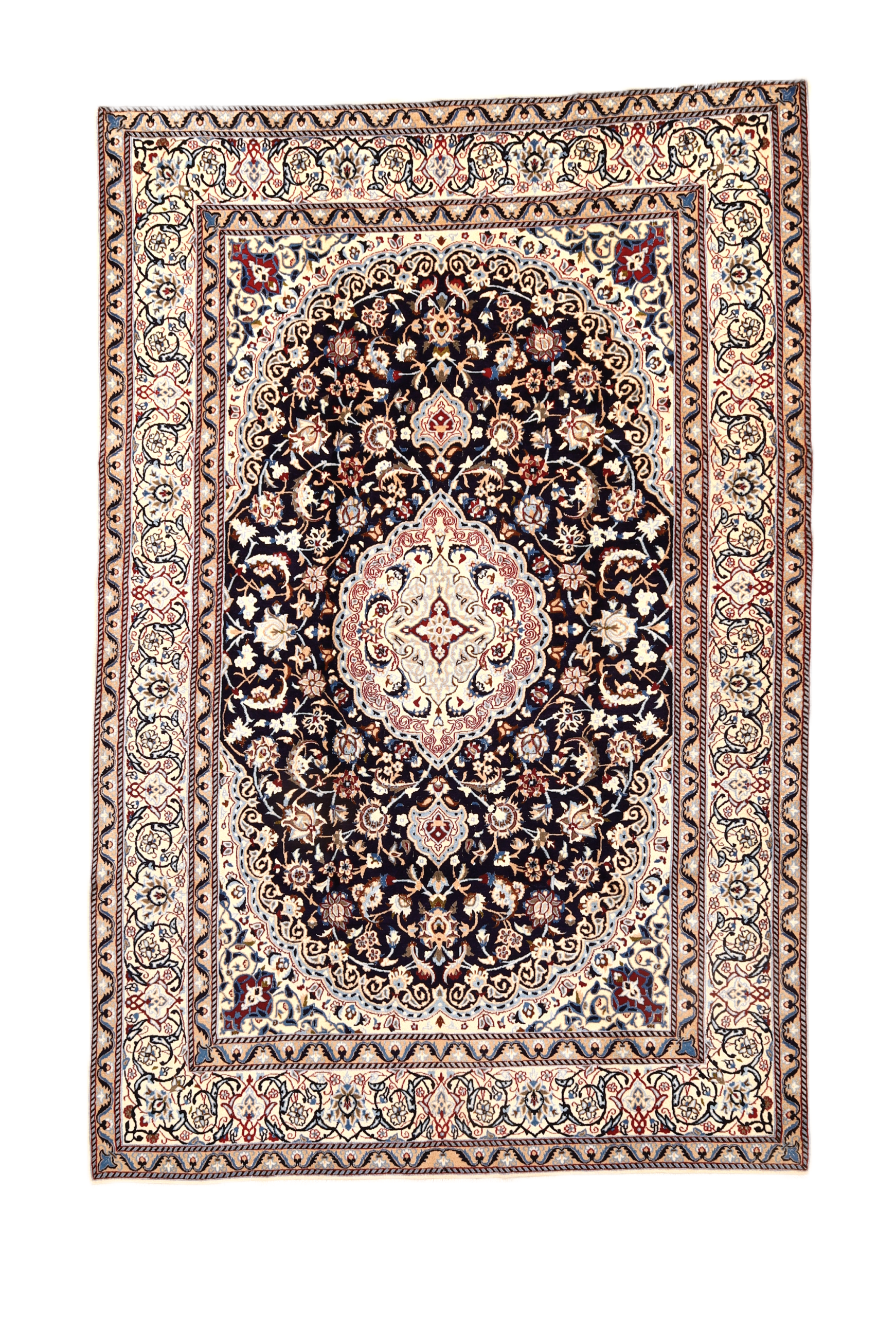 Nain Persian Rug 295 × 198 cm in Wool, hand-knotted