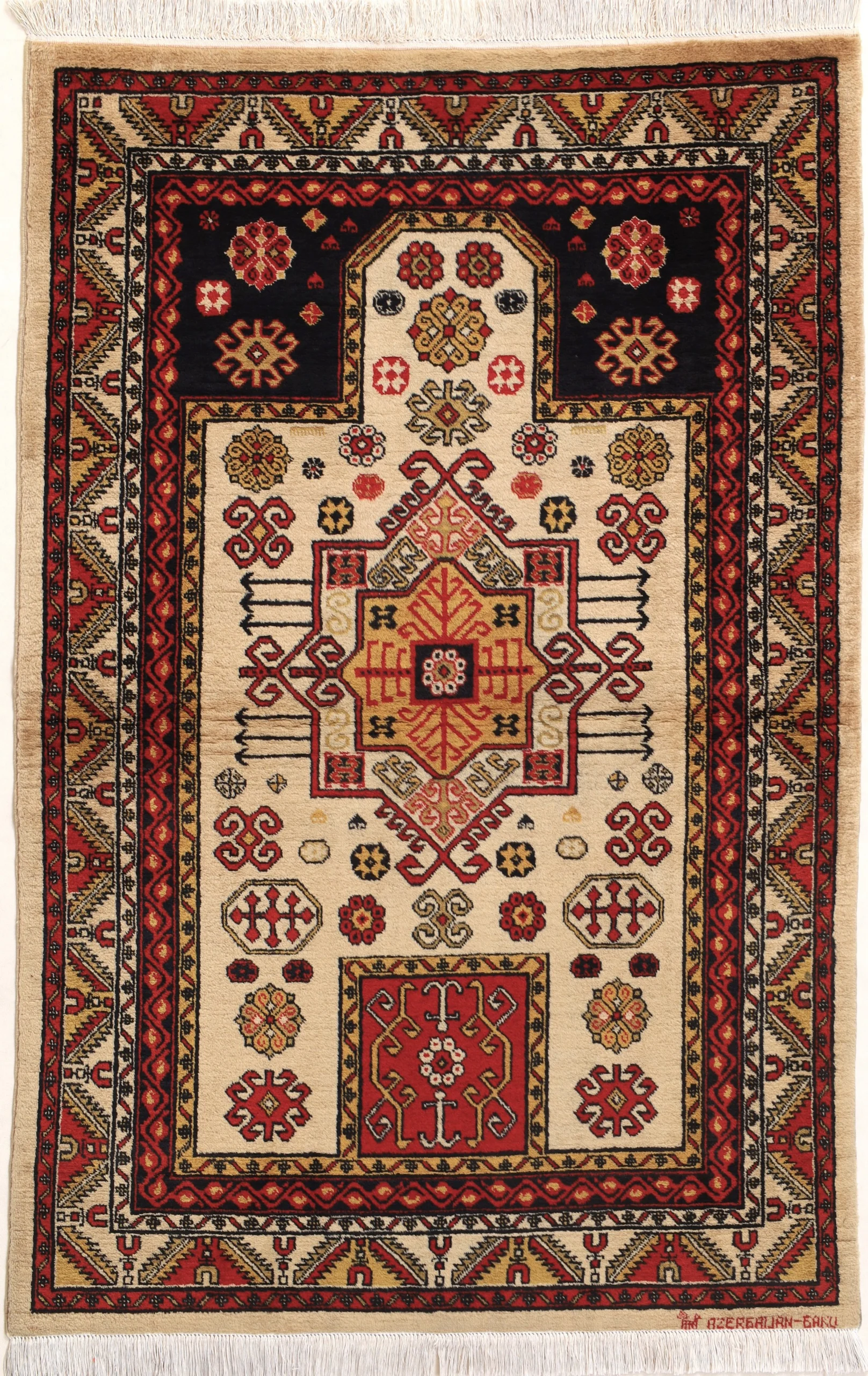 Hand-Knotted Oriental Rug from Russland, 148 × 96 cm
