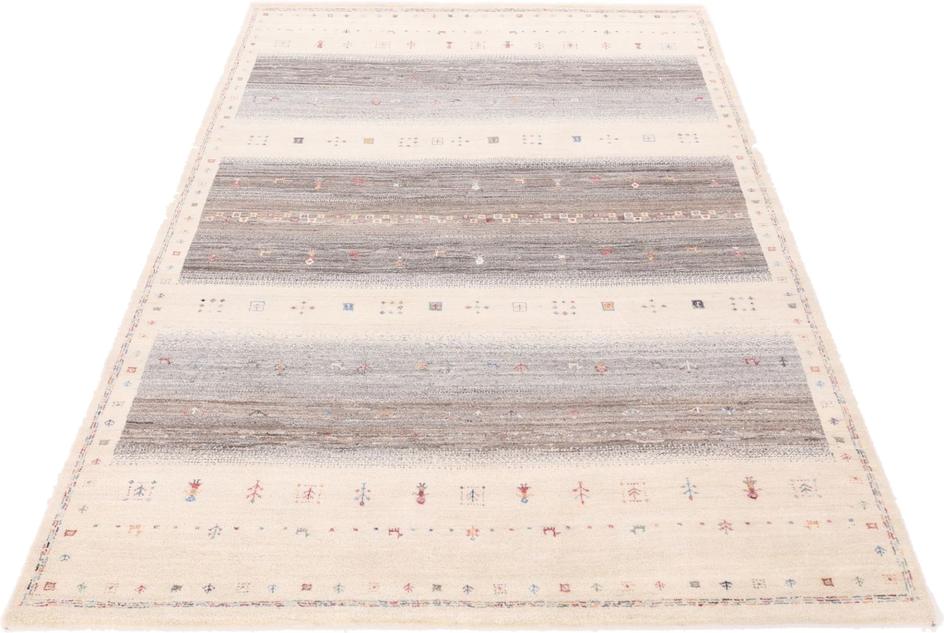 Wool & Silk Loribaft Indian Rug 248 × 172 cm, hand-knotted - Image 3