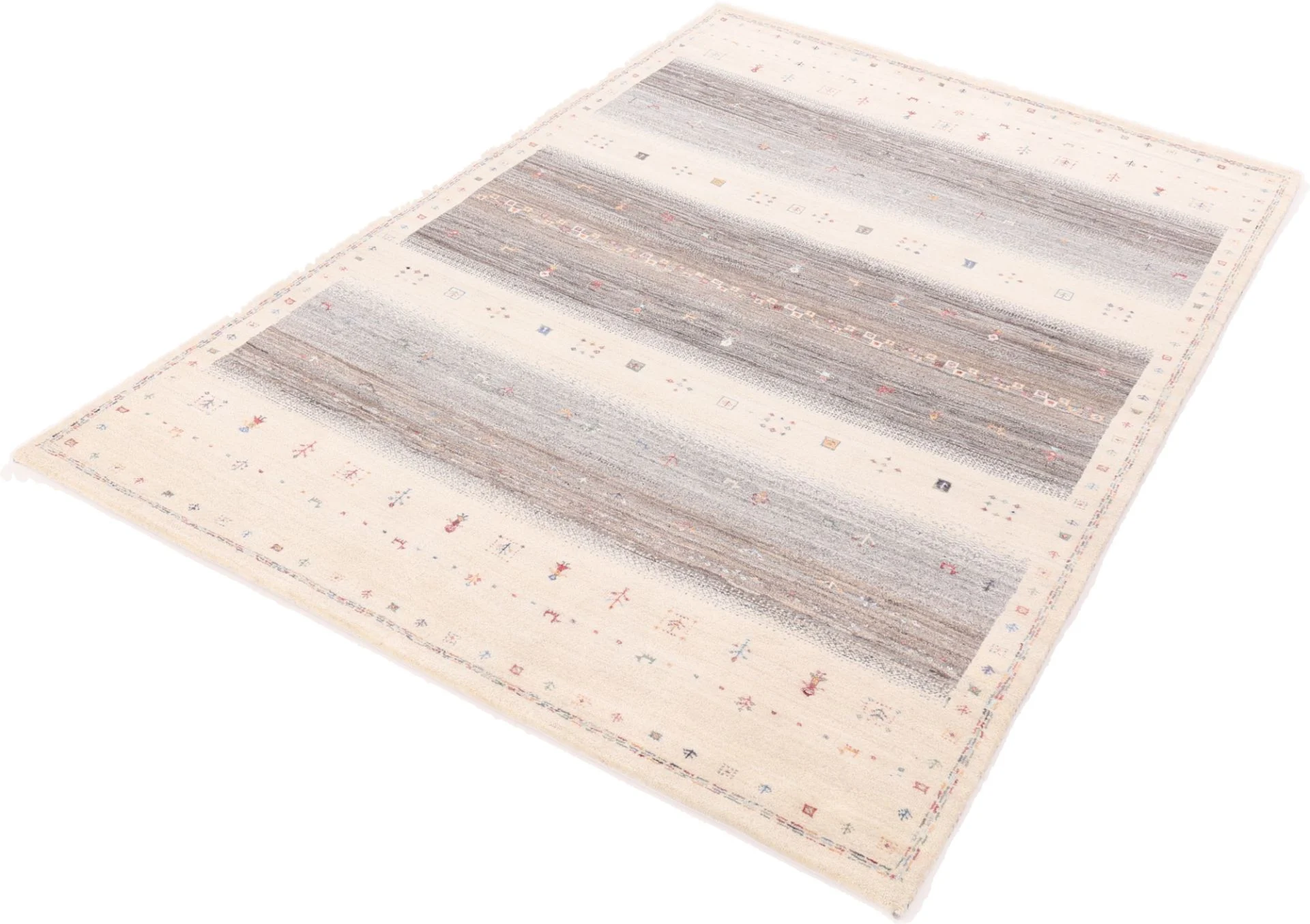 Wool & Silk Loribaft Indian Rug 248 × 172 cm, hand-knotted - Image 4