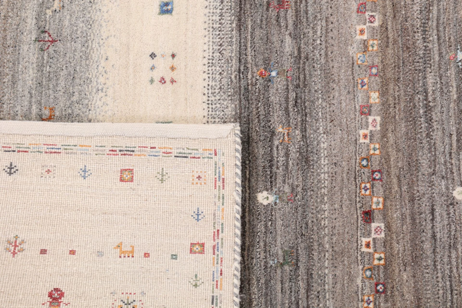 Wool & Silk Loribaft Indian Rug 248 × 172 cm, hand-knotted - Image 7