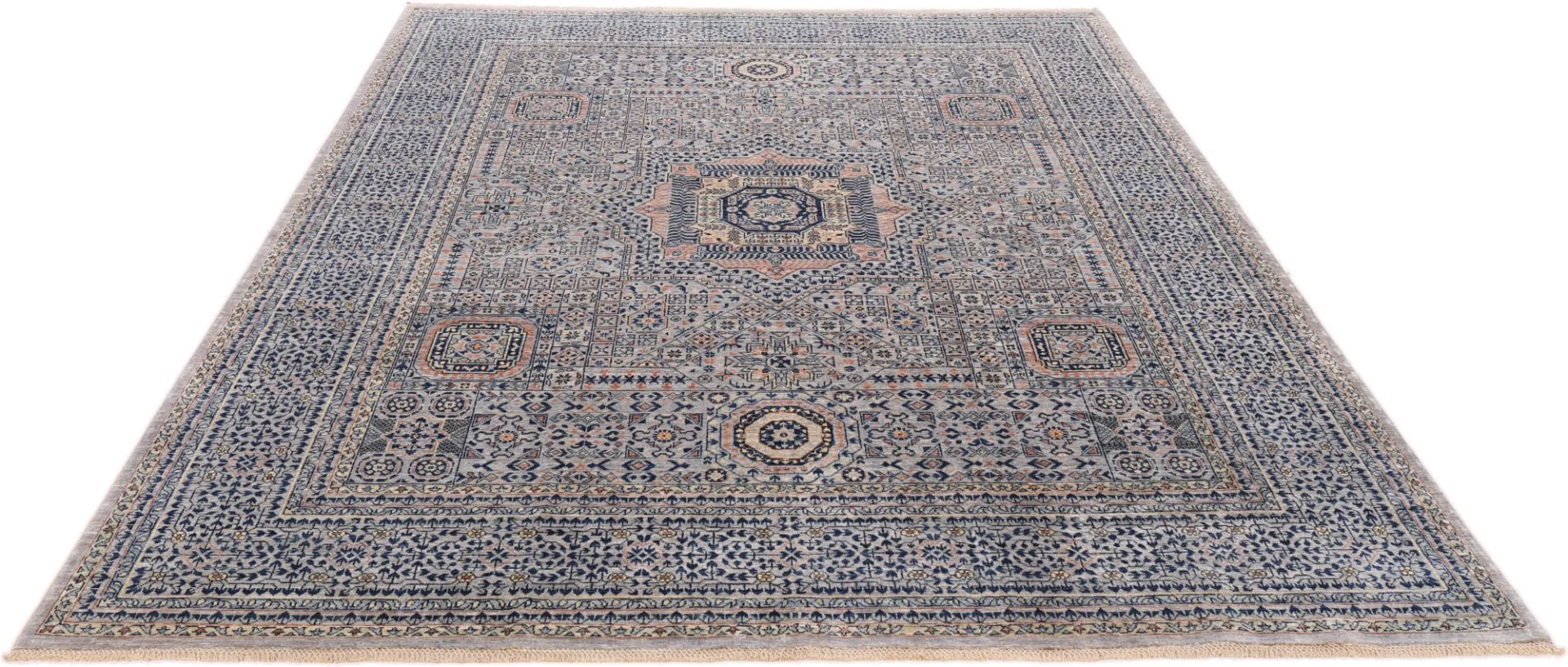 Alternative view of Mamluk Afghan Rug 249 × 305 cm in Wool, hand-knotted