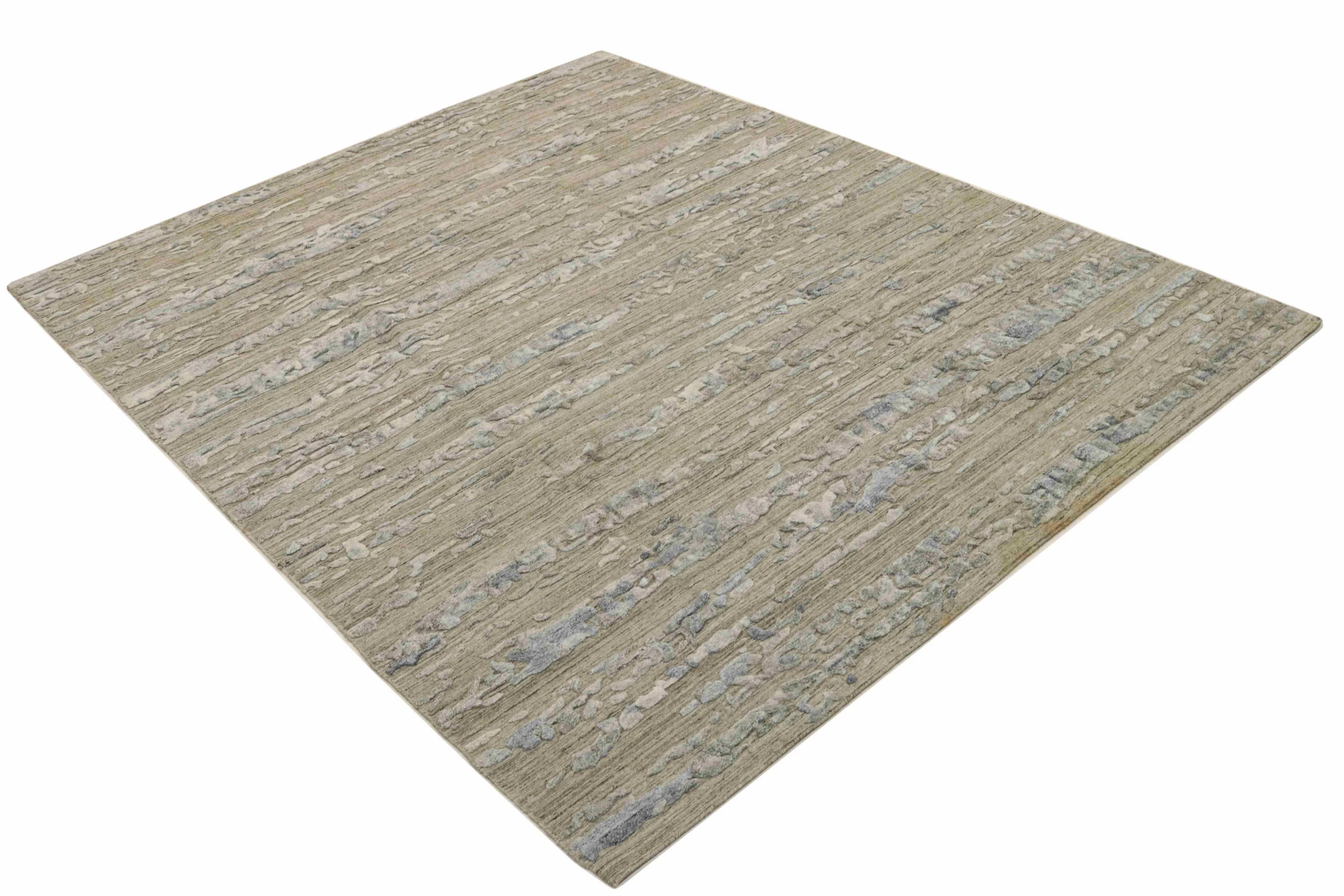 Alternative view of Hand-Knotted Indian Rug, 312 × 250 cm, Wool & Silk