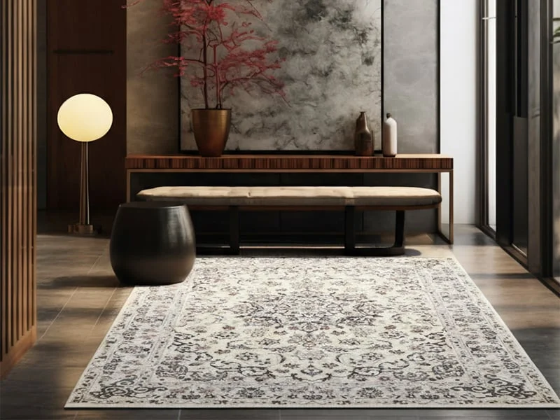 Alternative view of Nain Persian Rug 200 × 130 cm in Wool & Silk, hand-knotted