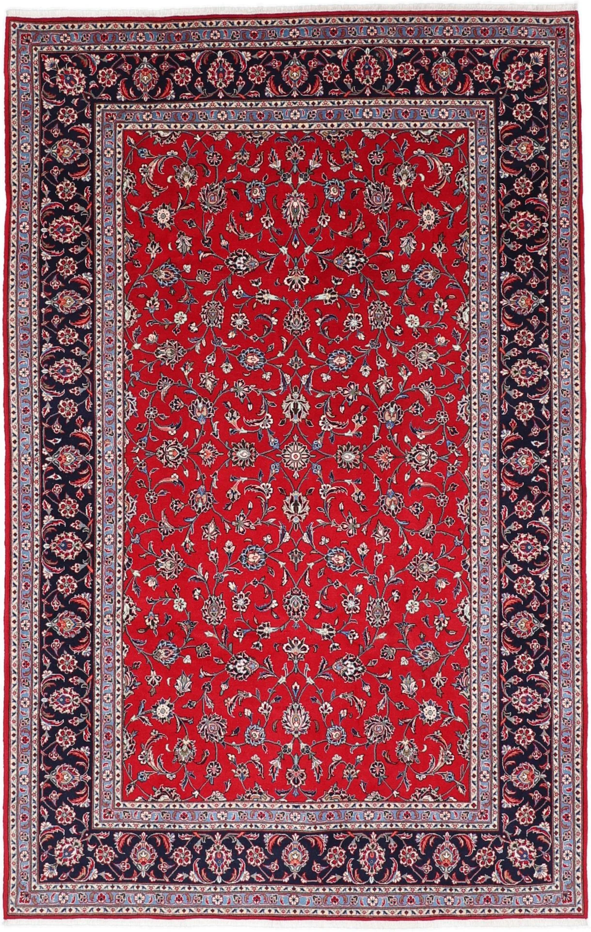 Hand-Knotted Kashan Persian Rug, 192 × 307 cm, Wool