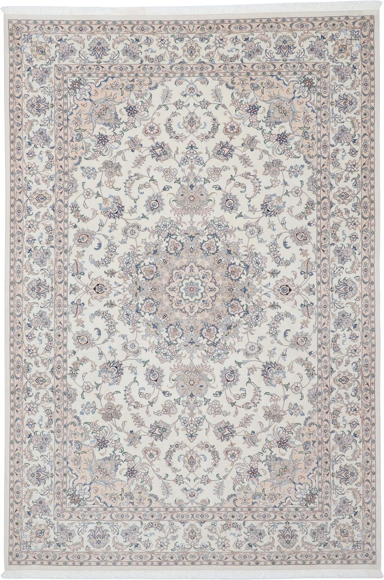 Hand-Knotted Nain Persian Rug, 204 × 300 cm, Wool