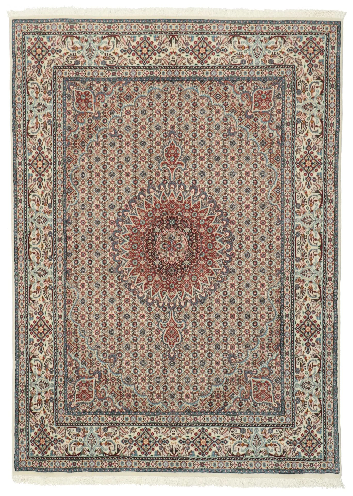 Wool Moud Persian Rug 145 × 197 cm, hand-knotted