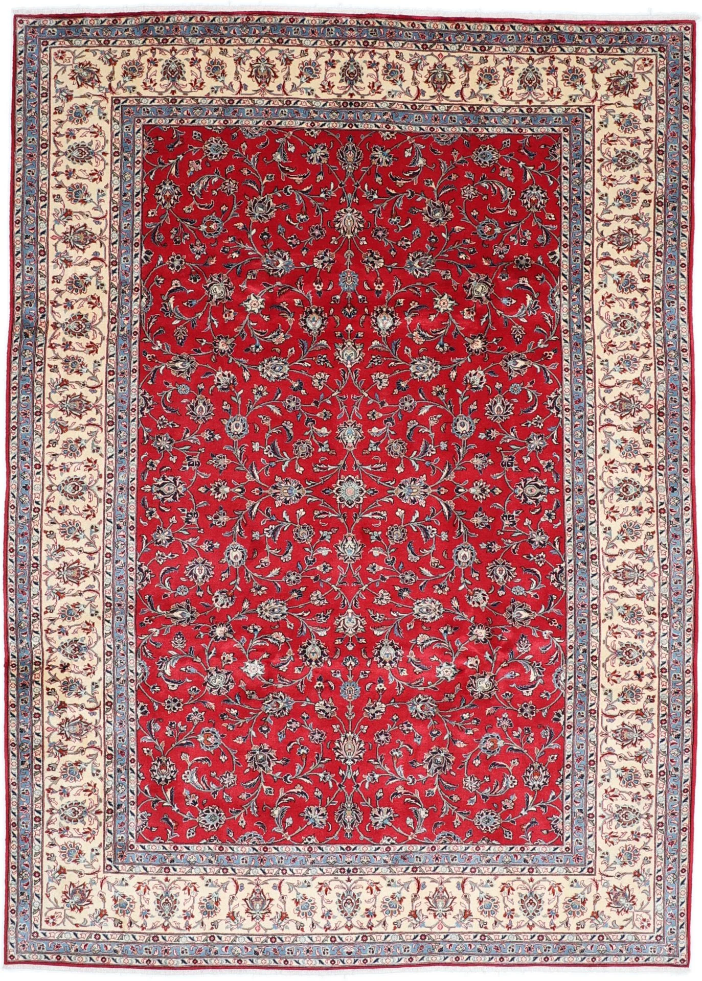 Wool Kashan Persian Rug 252 × 350 cm, hand-knotted