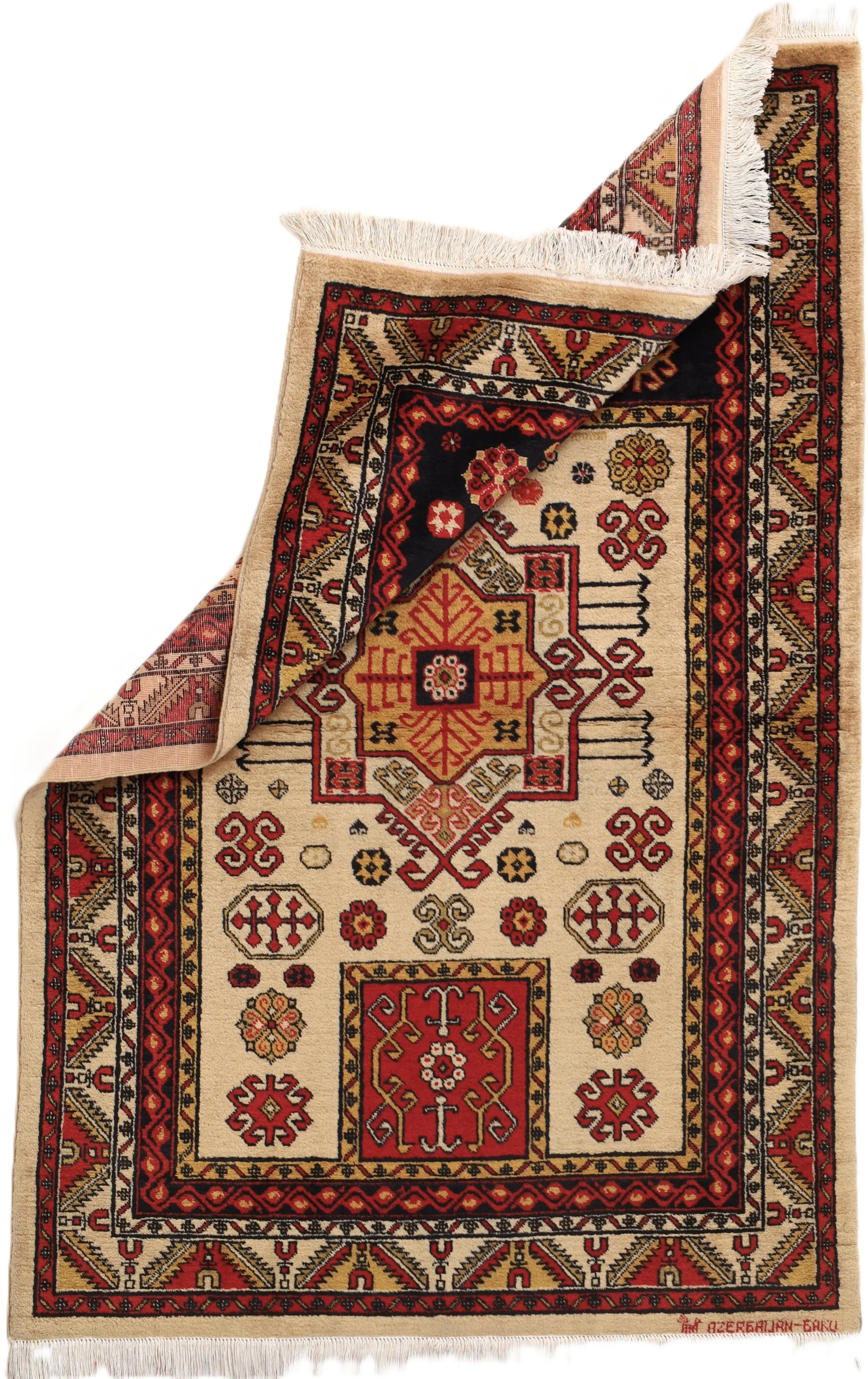 Alternative view of Hand-Knotted Oriental Rug from Russland, 148 × 96 cm