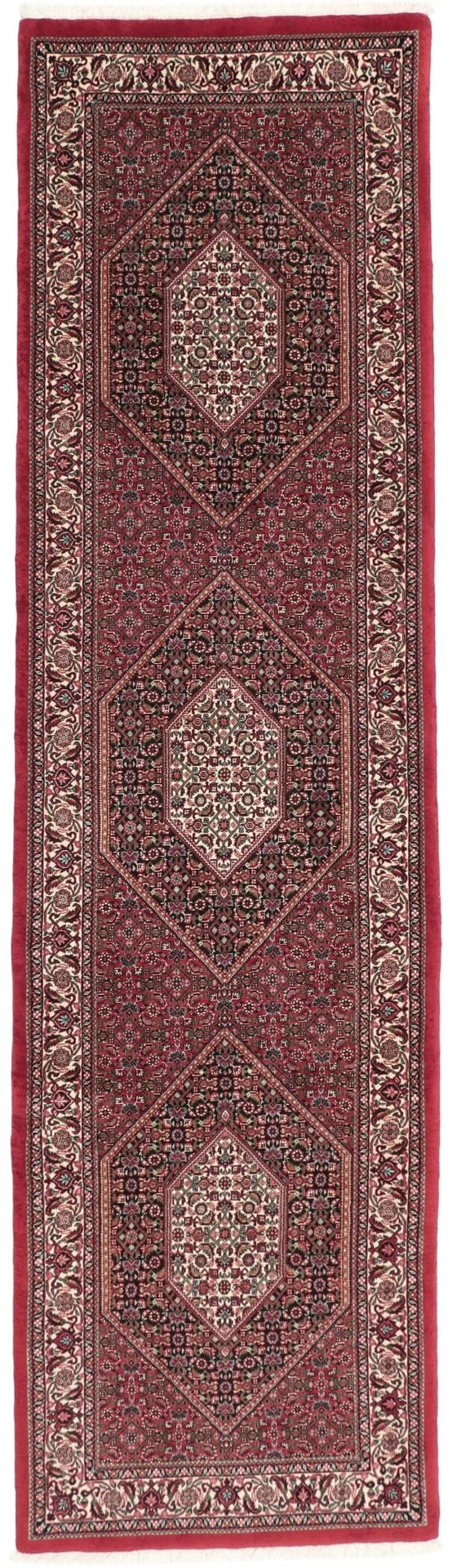 Wool & Silk Bijar Persian Rug 85 × 310 cm, hand-knotted