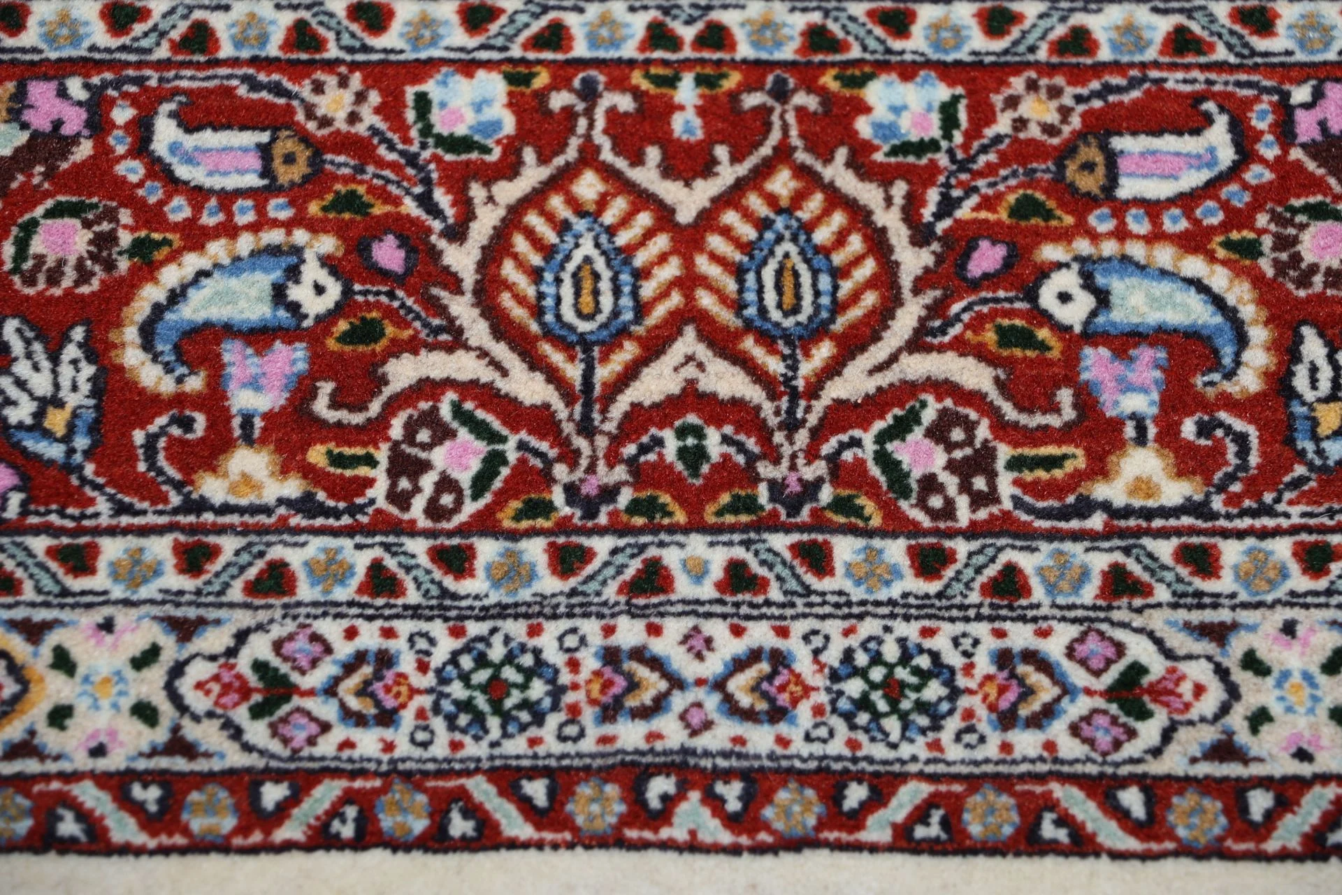 Hand-Knotted Moud Persian Rug, 195 × 207 cm, Wool - Image 7