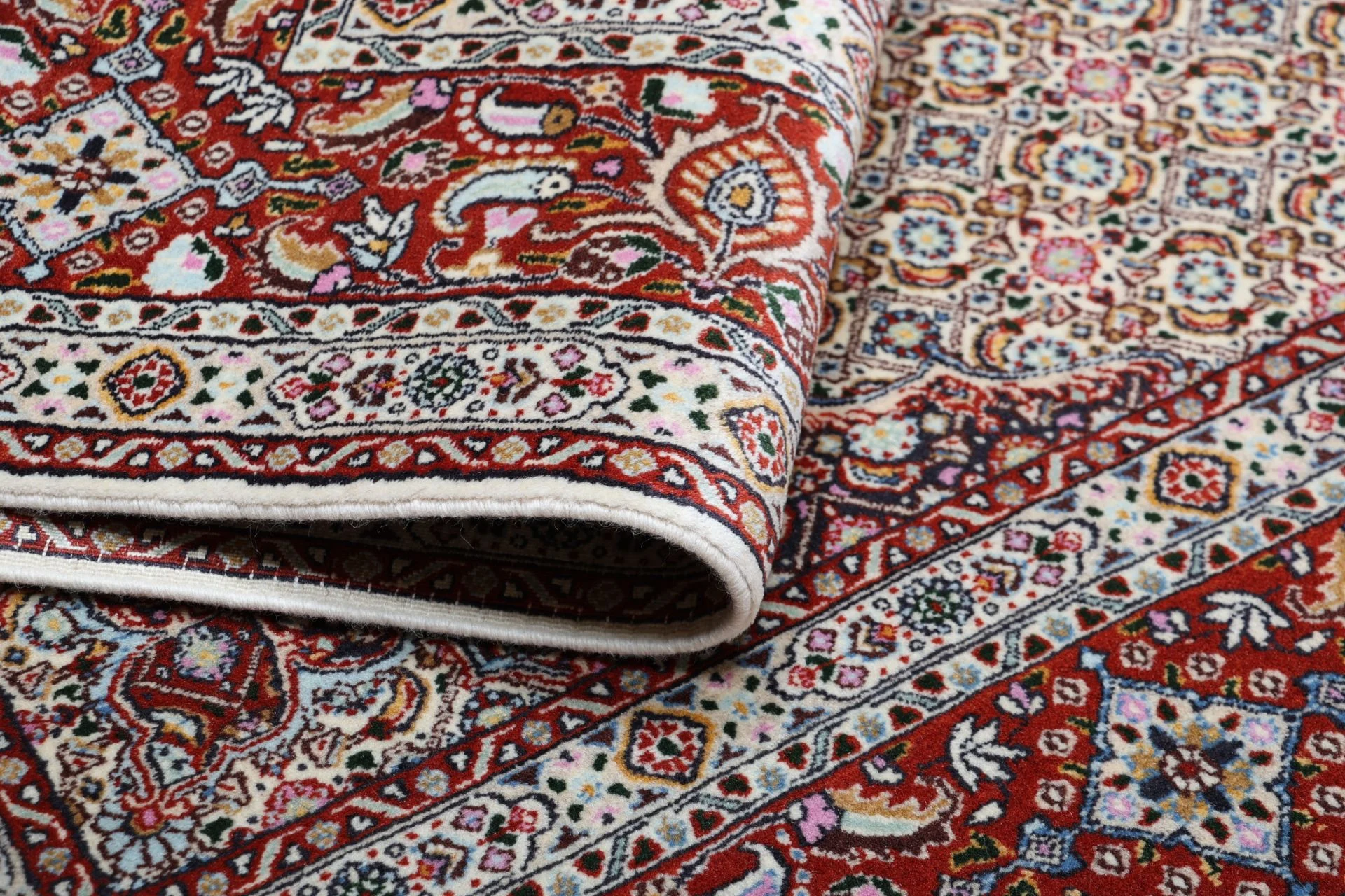 Hand-Knotted Moud Persian Rug, 195 × 207 cm, Wool - Image 10