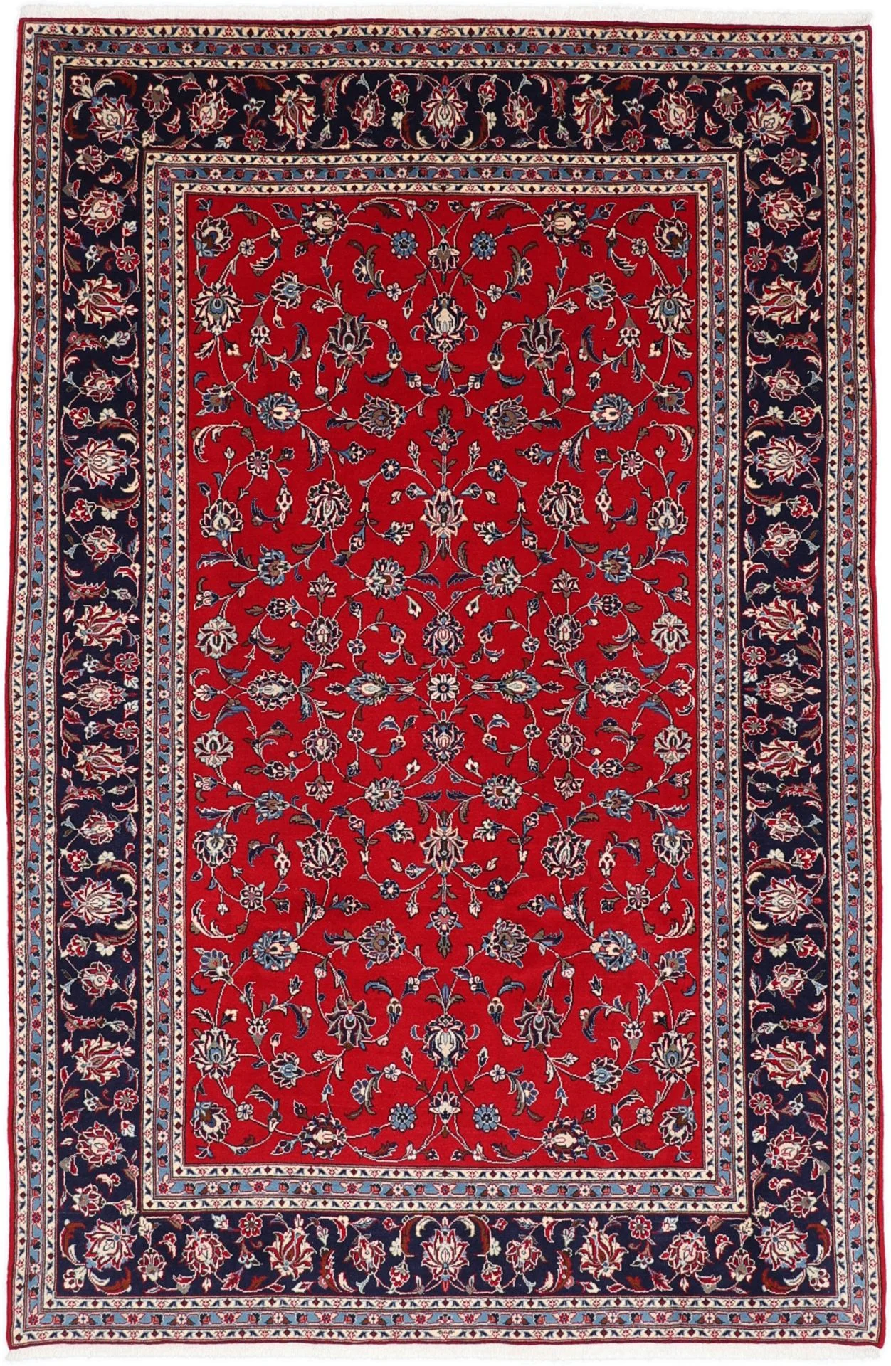 Kashan Persian Rug 200 × 304 cm in Wool, hand-knotted