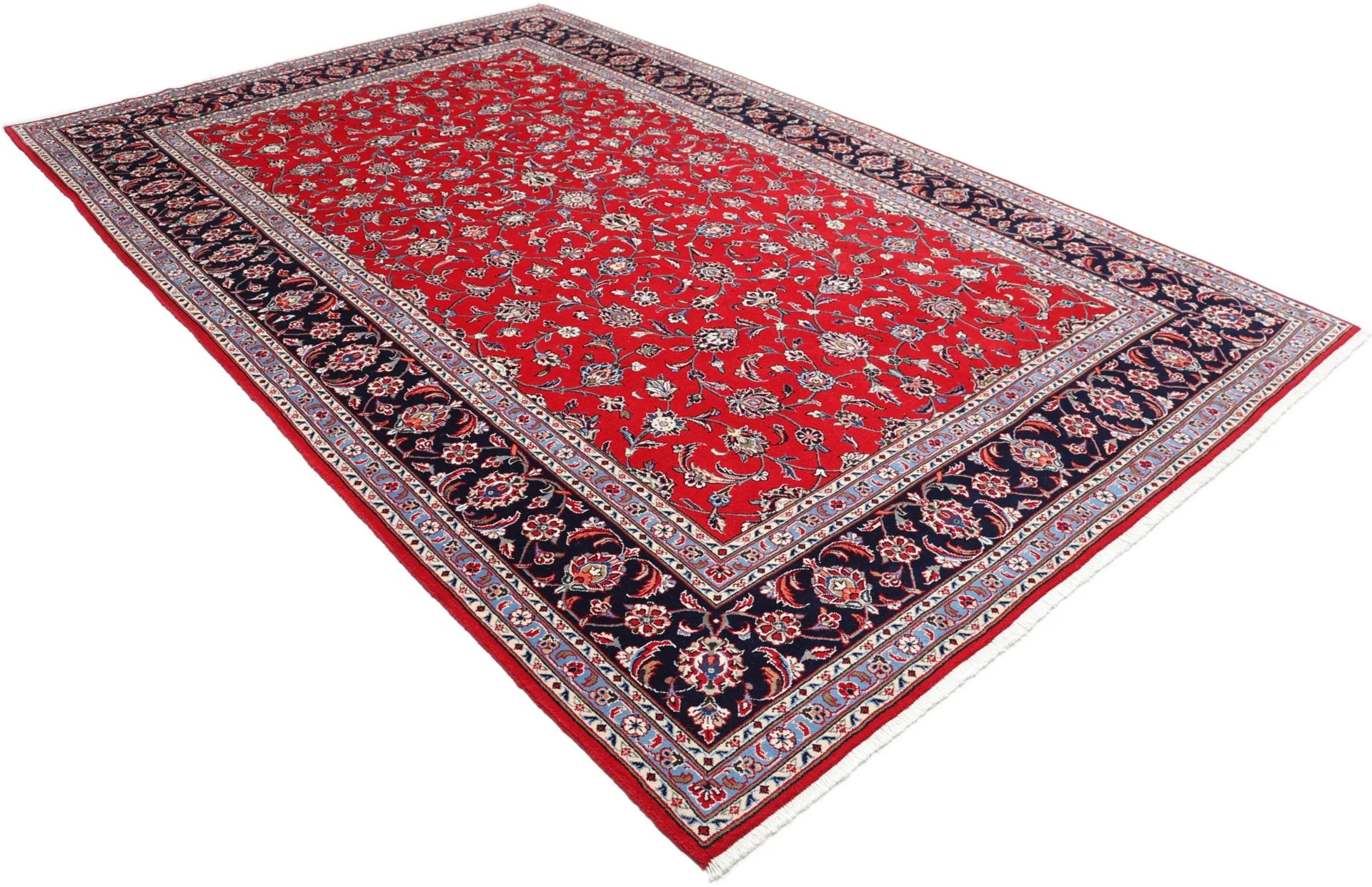 Hand-Knotted Kashan Persian Rug, 192 × 307 cm, Wool - Image 4
