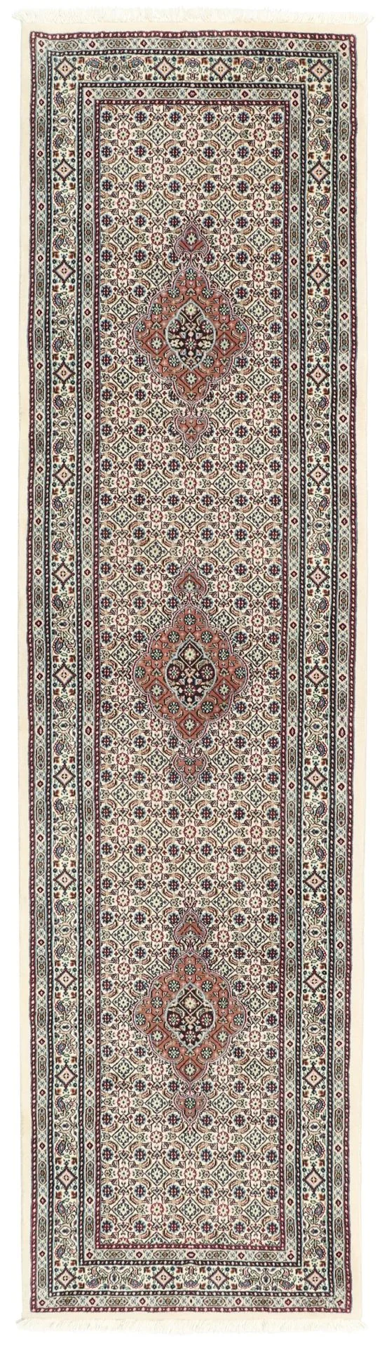 Wool Moud Persian Rug 80 × 295 cm, hand-knotted