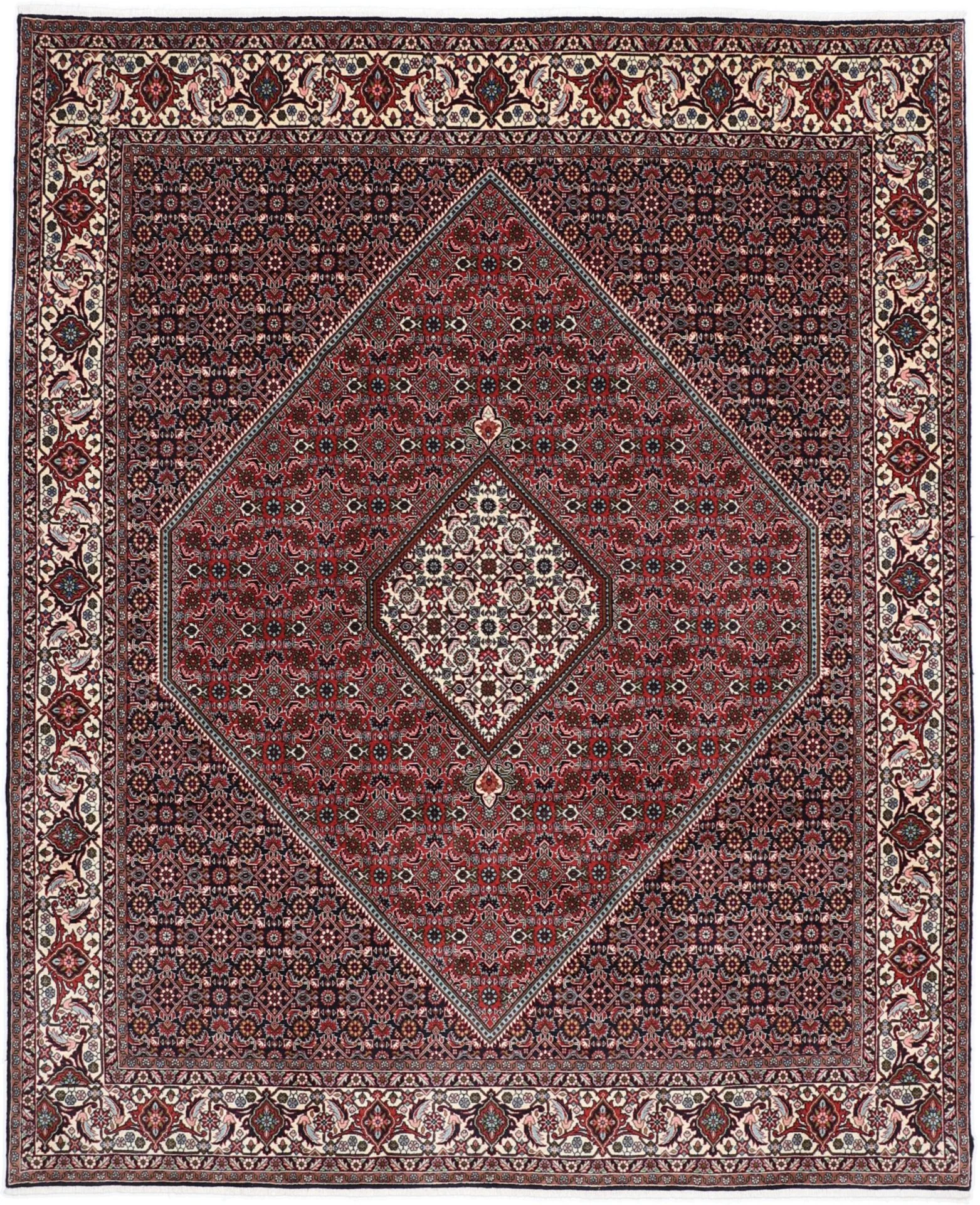 Hand-Knotted Bijar Persian Rug, 248 × 300 cm, Wool