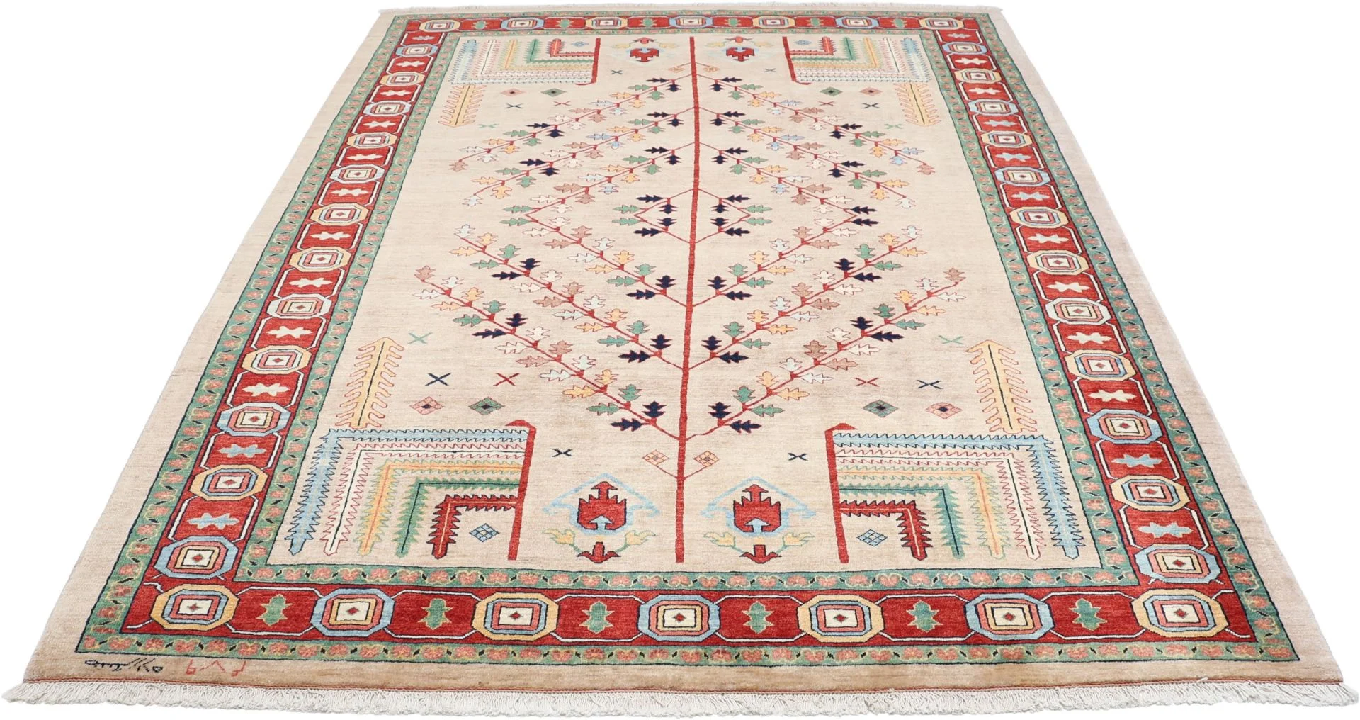 Alternative view of Hand-Knotted Heriz Persian Rug, 230 × 292 cm, Wool