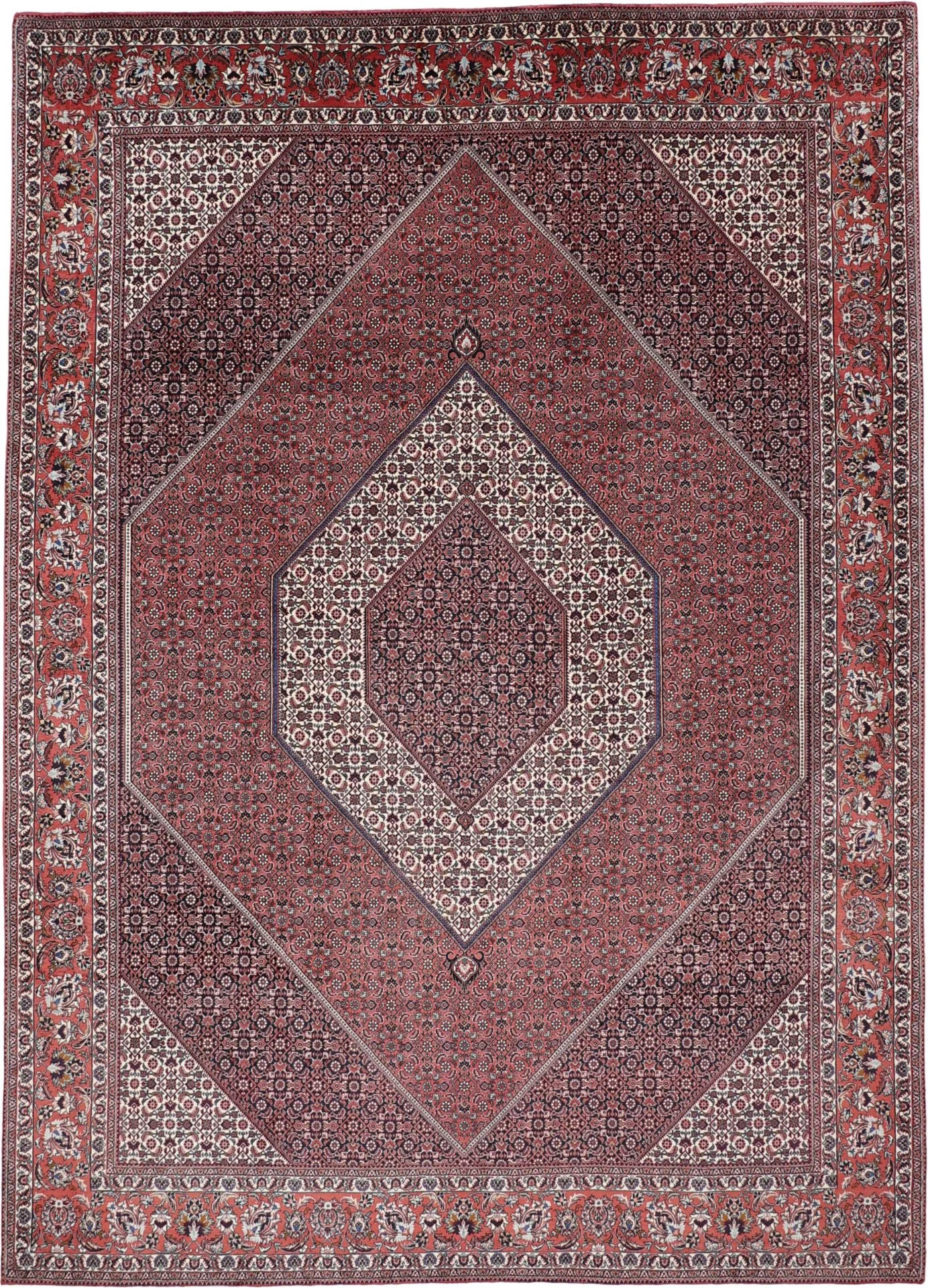 Hand-Knotted Bijar Persian Rug, 257 × 355 cm, Wool