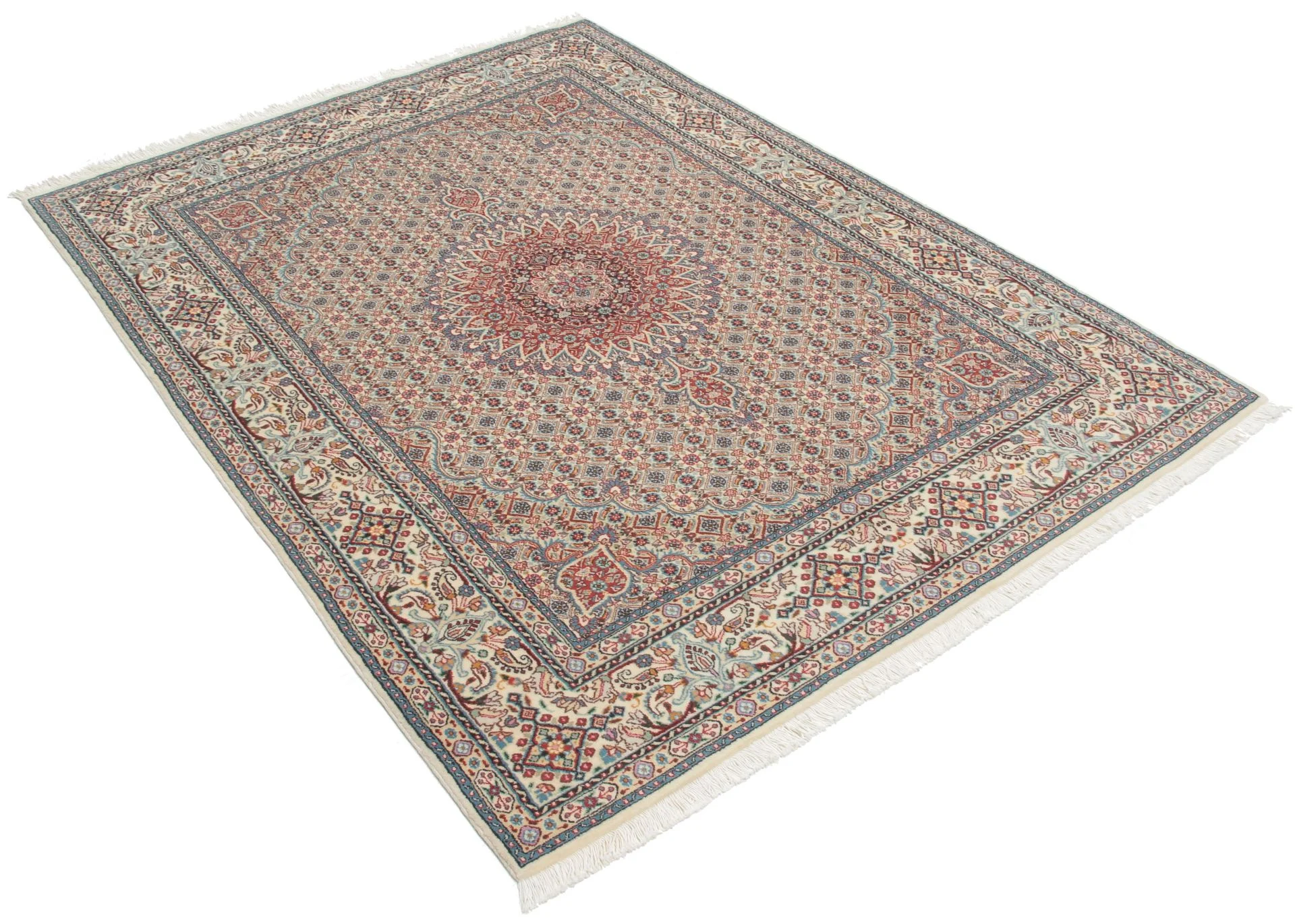 Alternative view of Wool Moud Persian Rug 145 × 197 cm, hand-knotted