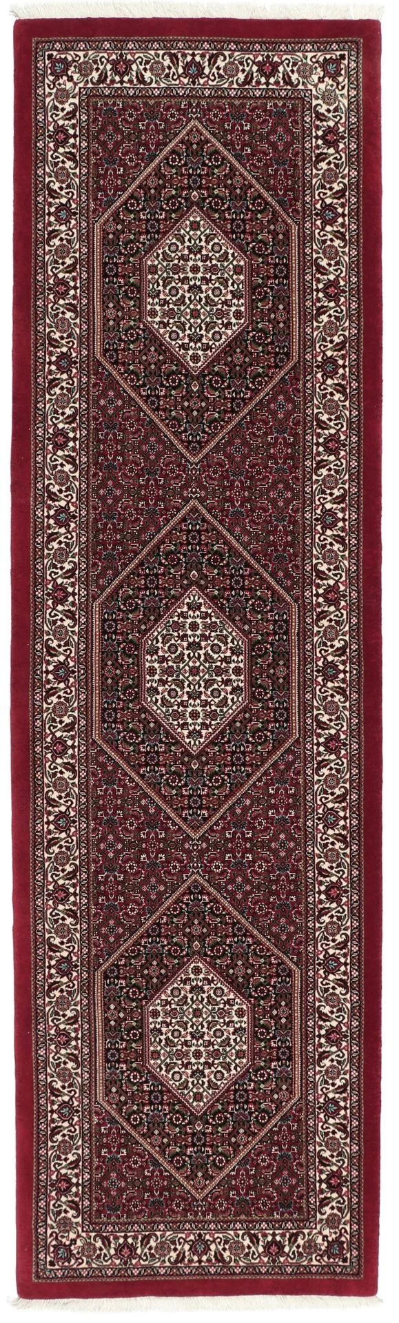 Bijar Persian Rug 88 × 300 cm in Wool & Silk, hand-knotted