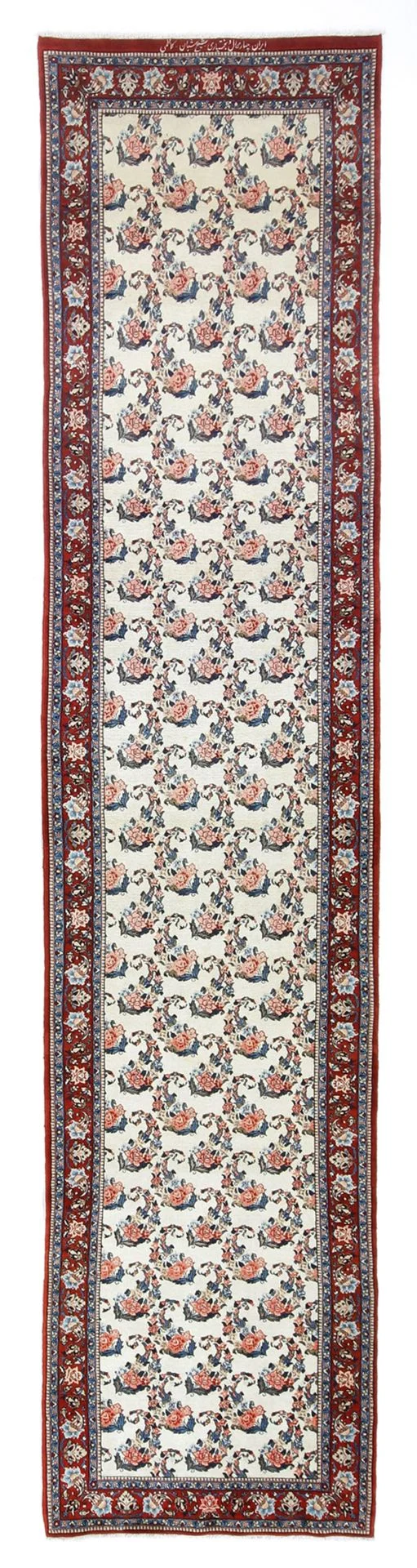 Qom Persian Rug 100 × 460 cm in Wool, hand-knotted