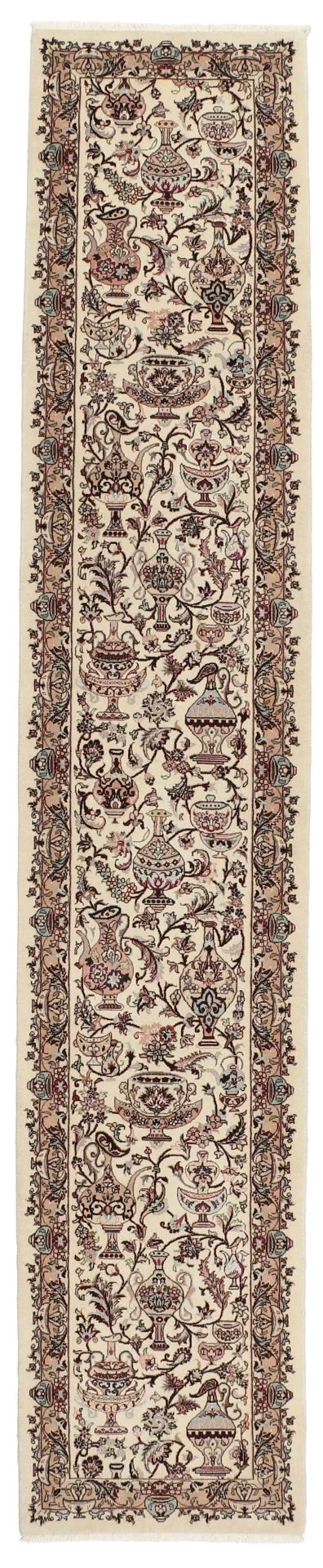 Wool Kashmar Persian Rug 75 × 392 cm, hand-knotted