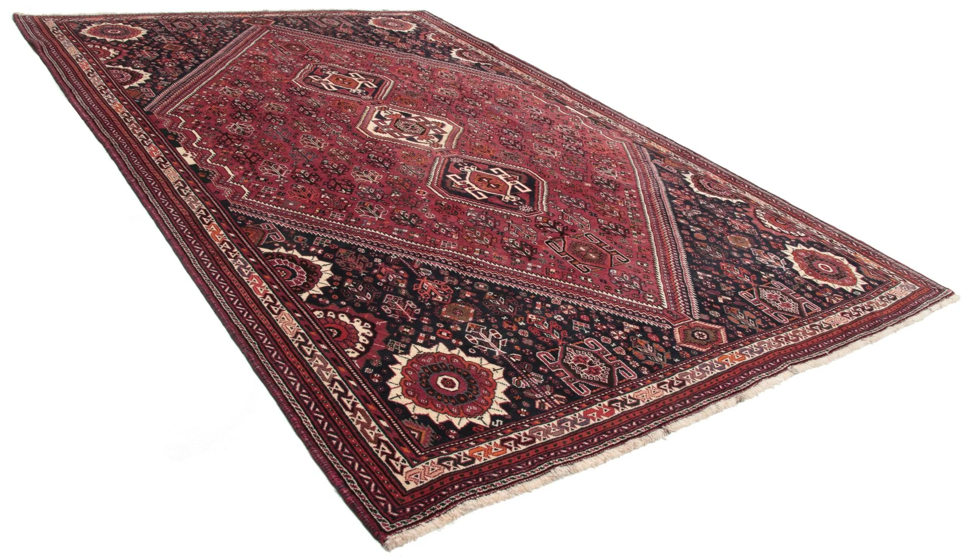 Alternative view of Wool Qashqai Persian Rug 220 × 335 cm, hand-knotted
