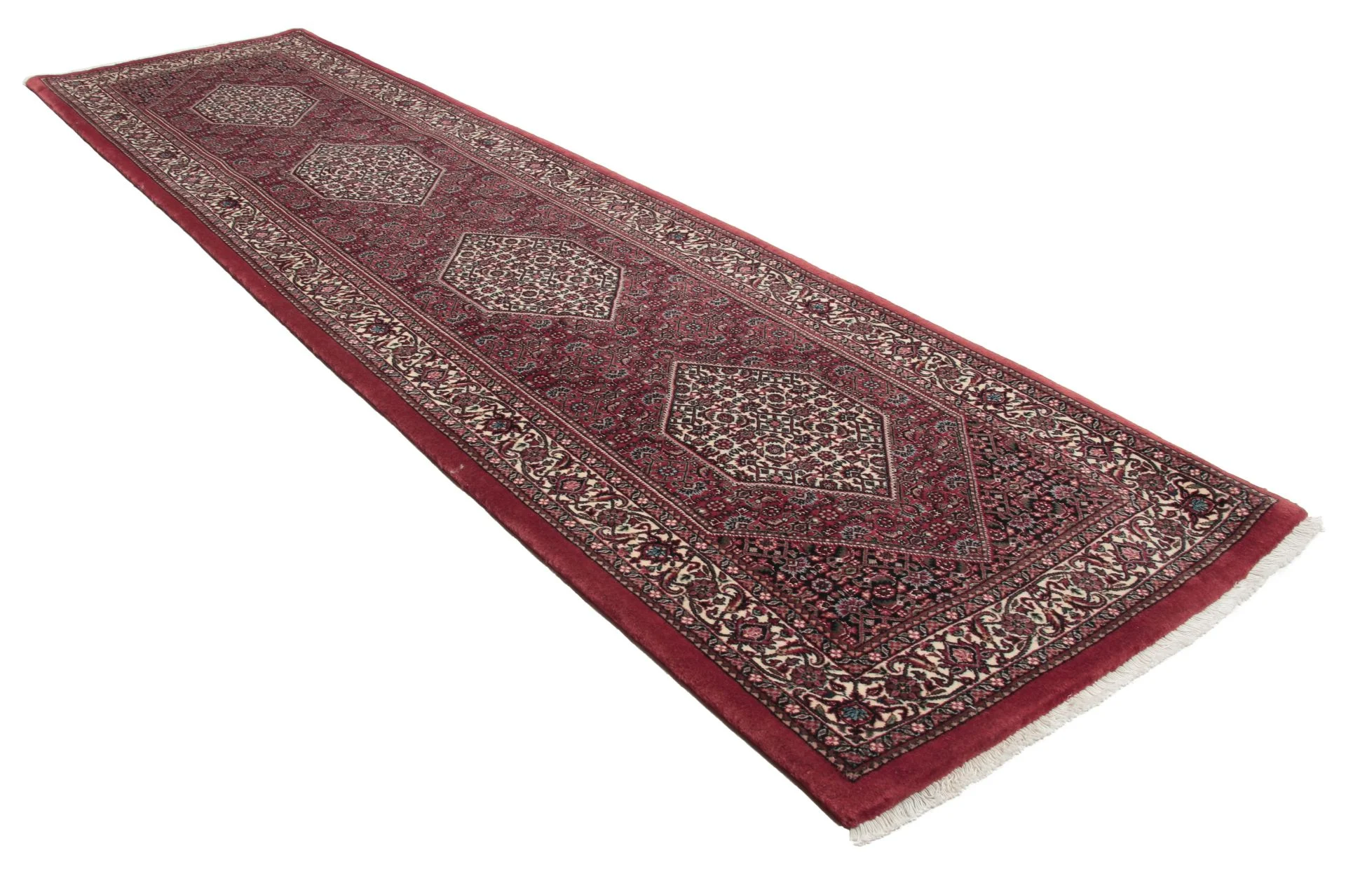 Alternative view of Hand-Knotted Bijar Persian Rug, 80 × 302 cm, Wool & Silk
