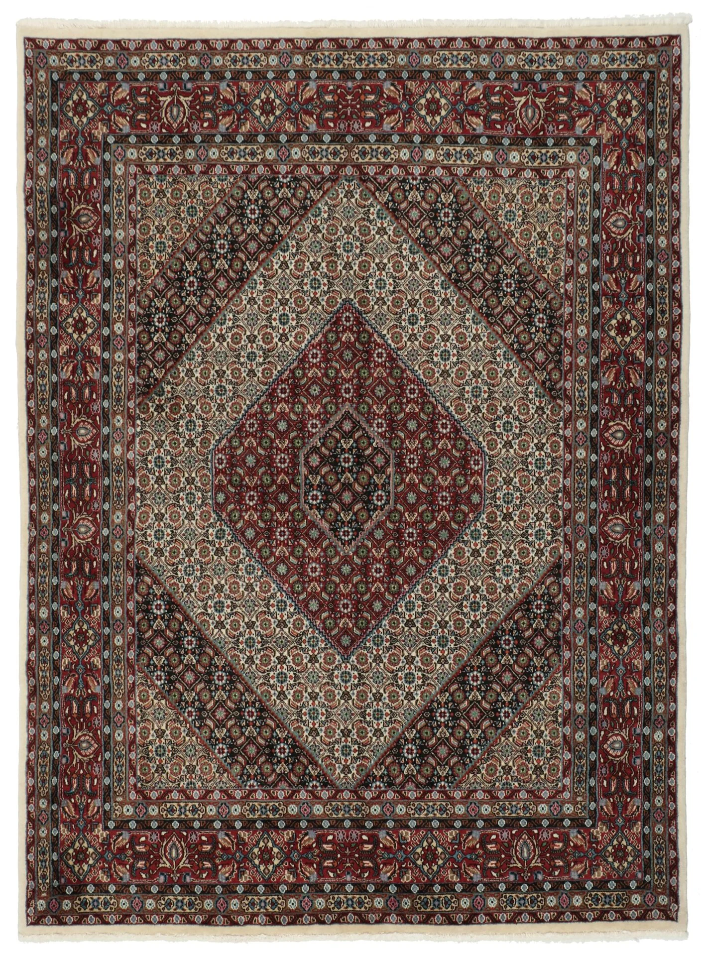 Moud Persian Rug 150 × 200 cm in Wool & Silk, hand-knotted