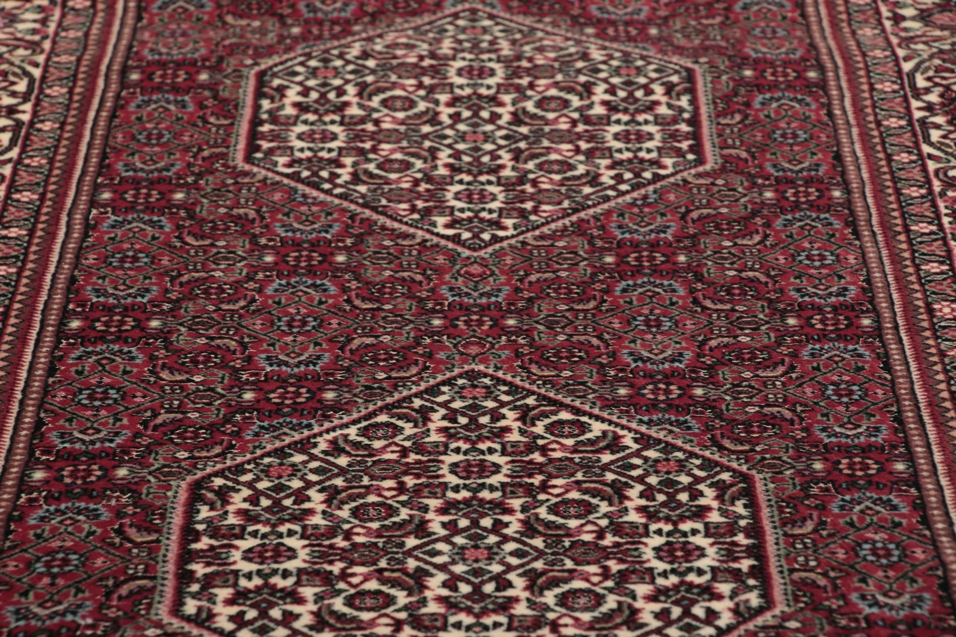 Hand-Knotted Bijar Persian Rug, 80 × 302 cm, Wool & Silk - Image 4