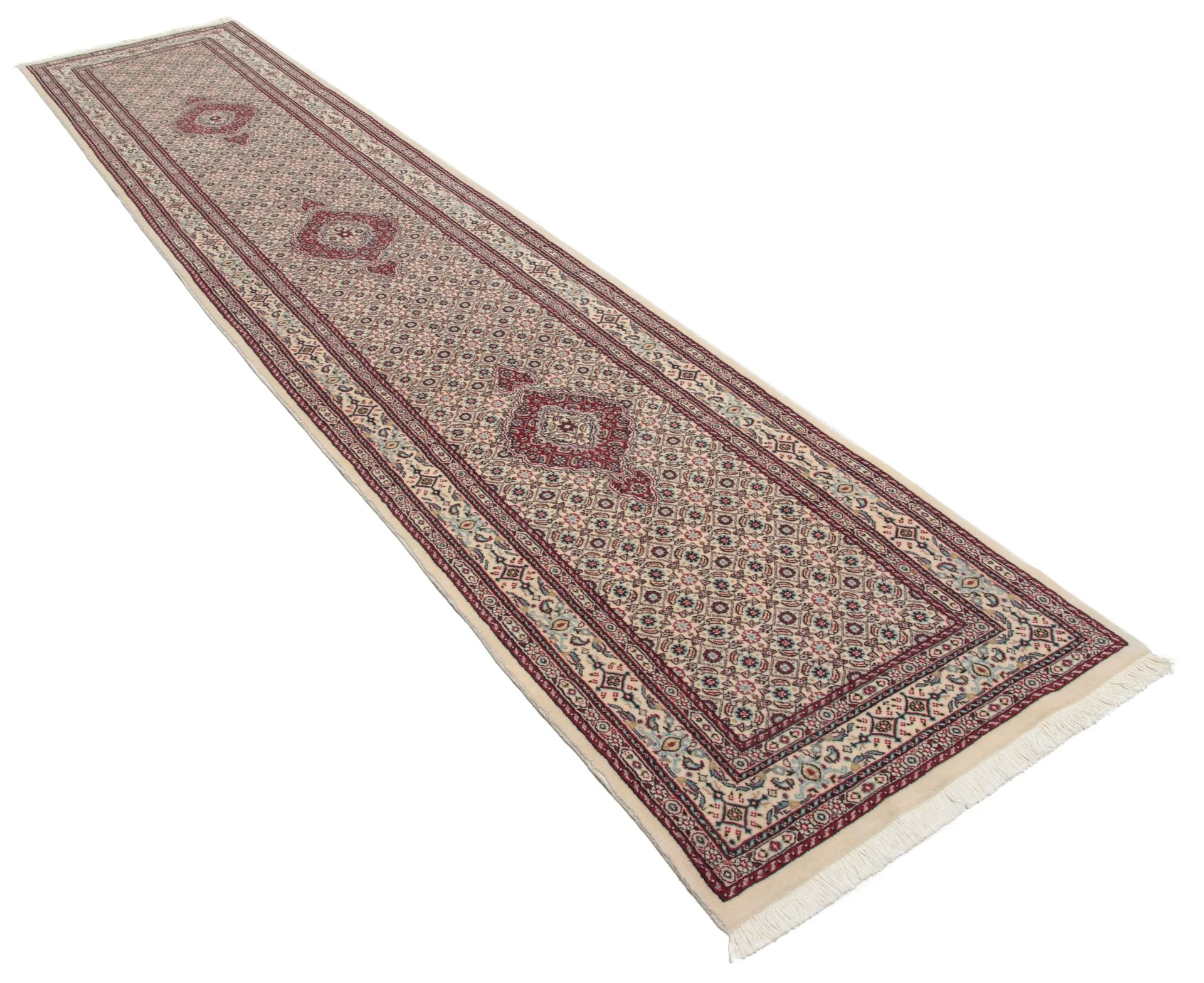 Alternative view of Wool Moud Persian Rug 78 × 390 cm, hand-knotted