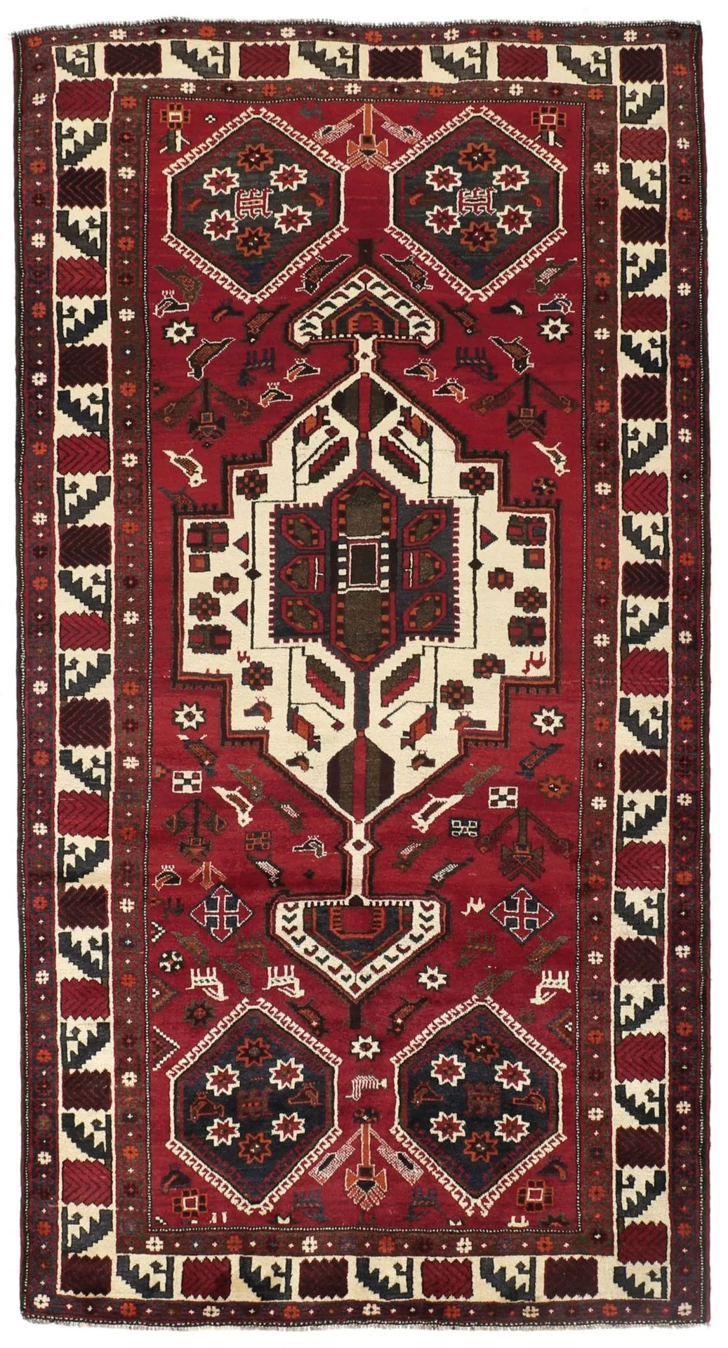 Hand-Knotted Bakhtiari Persian Rug, 170 × 315 cm, Wool