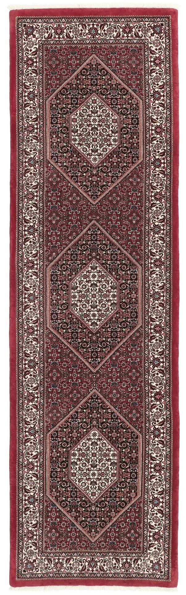 Bijar Persian Rug 83 × 291 cm in Wool & Silk, hand-knotted