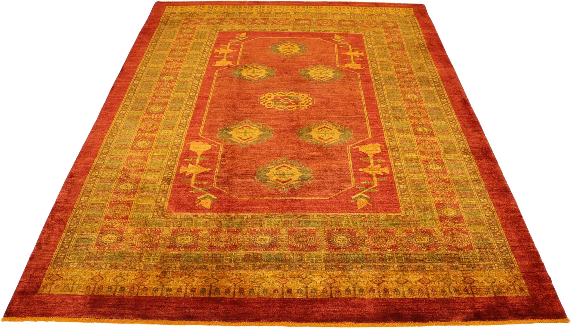 Alternative view of Hand-Knotted Qashqai Persian Rug, 216 × 286 cm, Wool