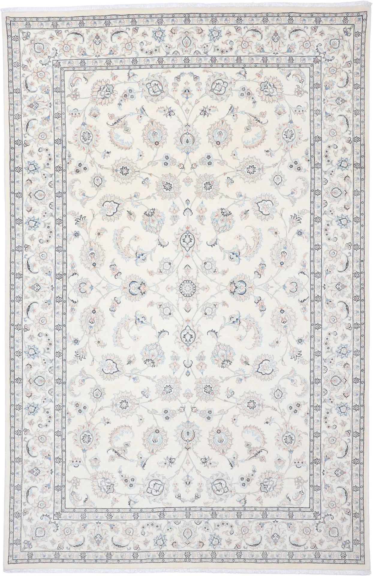Hand-Knotted Nain Persian Rug, 200 × 307 cm, Wool